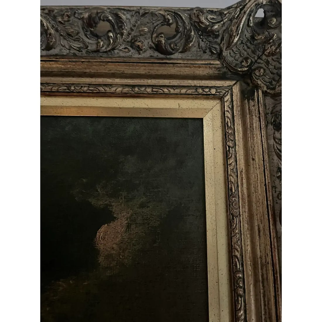 1950s, Mid-Century Venetian Veduta Oil on Canvas Painting of San Marco, Venice, in Gilt Frame - 7