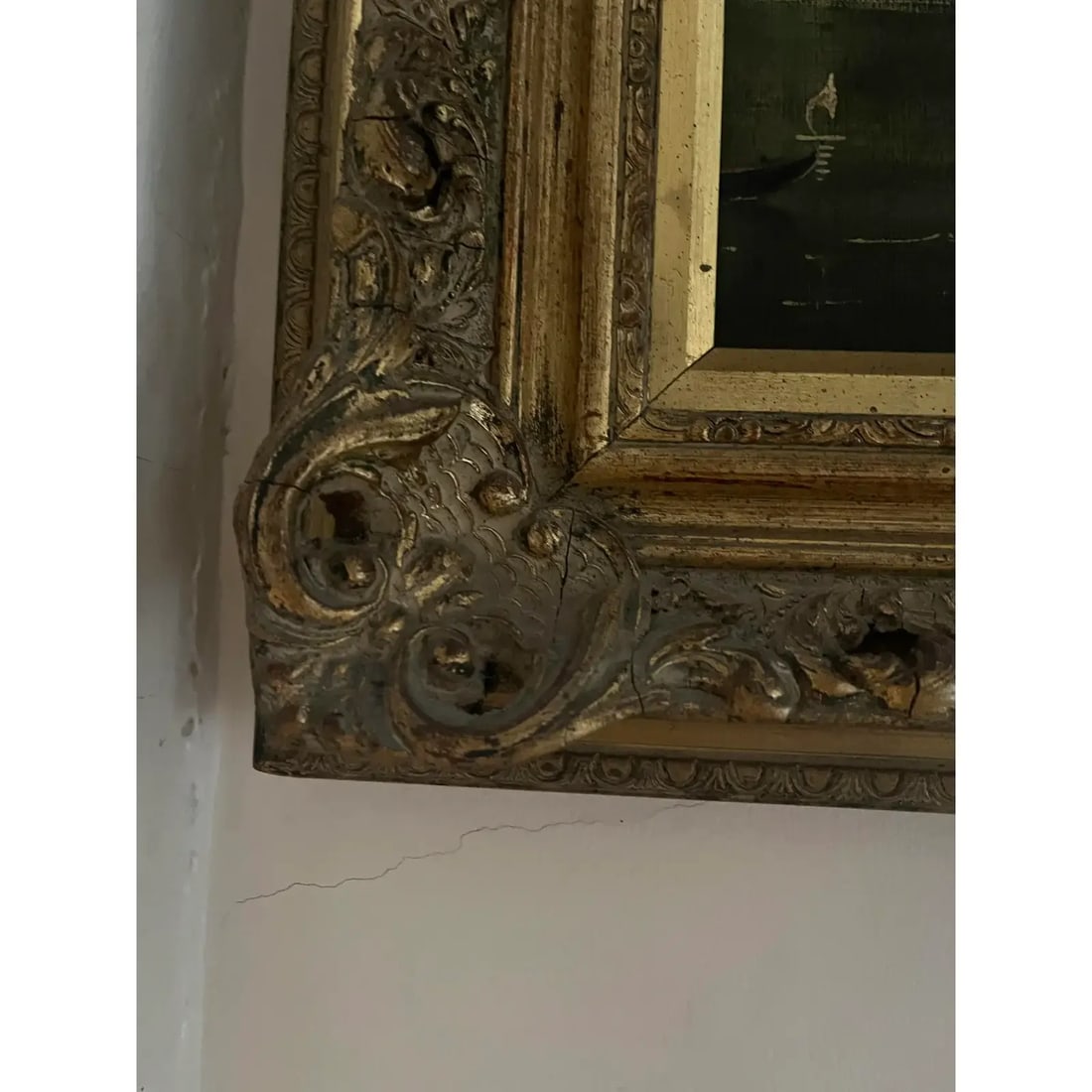 1950s, Mid-Century Venetian Veduta Oil on Canvas Painting of San Marco, Venice, in Gilt Frame - 8