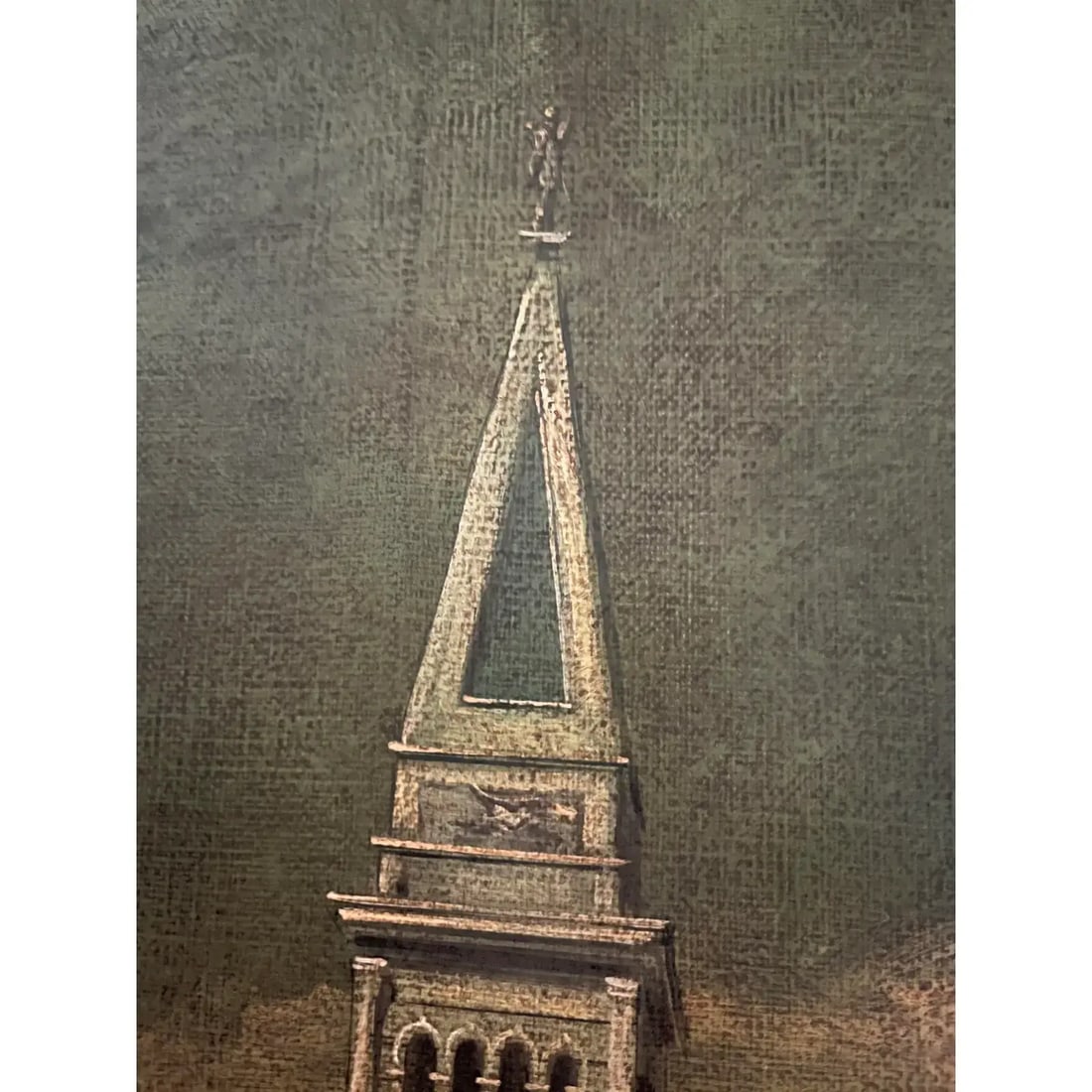 1950s, Mid-Century Venetian Veduta Oil on Canvas Painting of San Marco, Venice, in Gilt Frame - 9