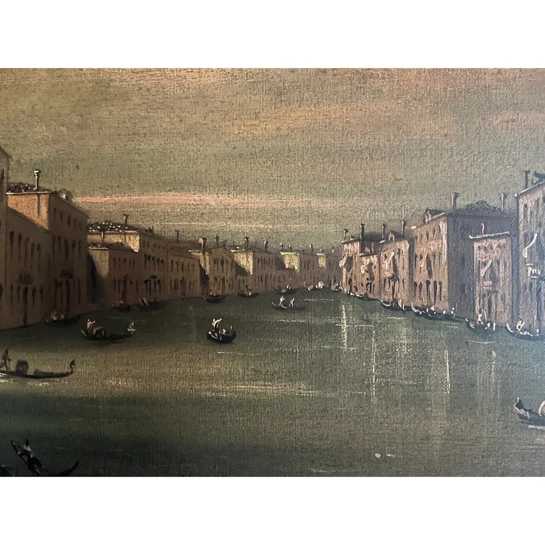 Mid-Century, 1950s Venetian Veduta Oil on Canvas Painting, Signed by Giorgio Guarana - 9