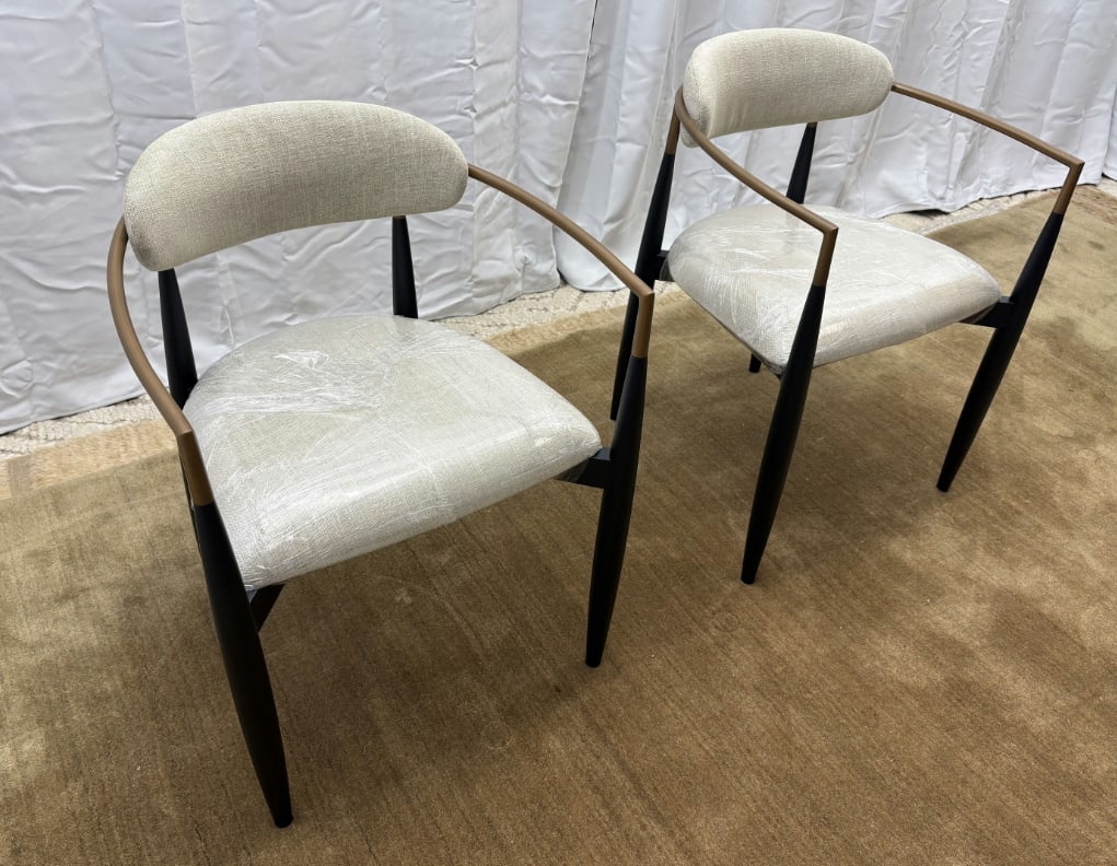 Set of Two Arhaus Jagger Dining Arm Chairs - 2