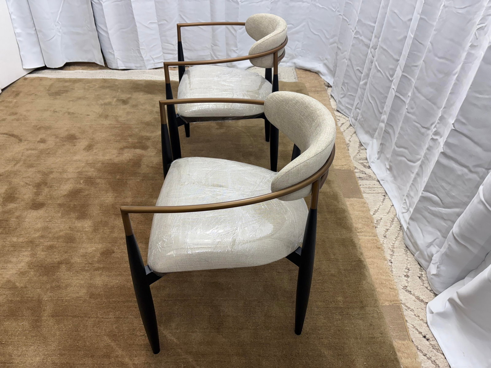 Set of Two Arhaus Jagger Dining Arm Chairs - 7