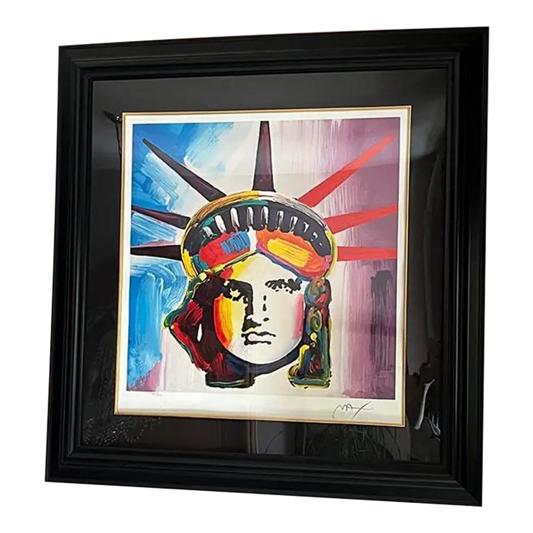 Late 20th Century Peter Max, "Liberty Head" Serigraph Ini Color, Signed (1 of 11)