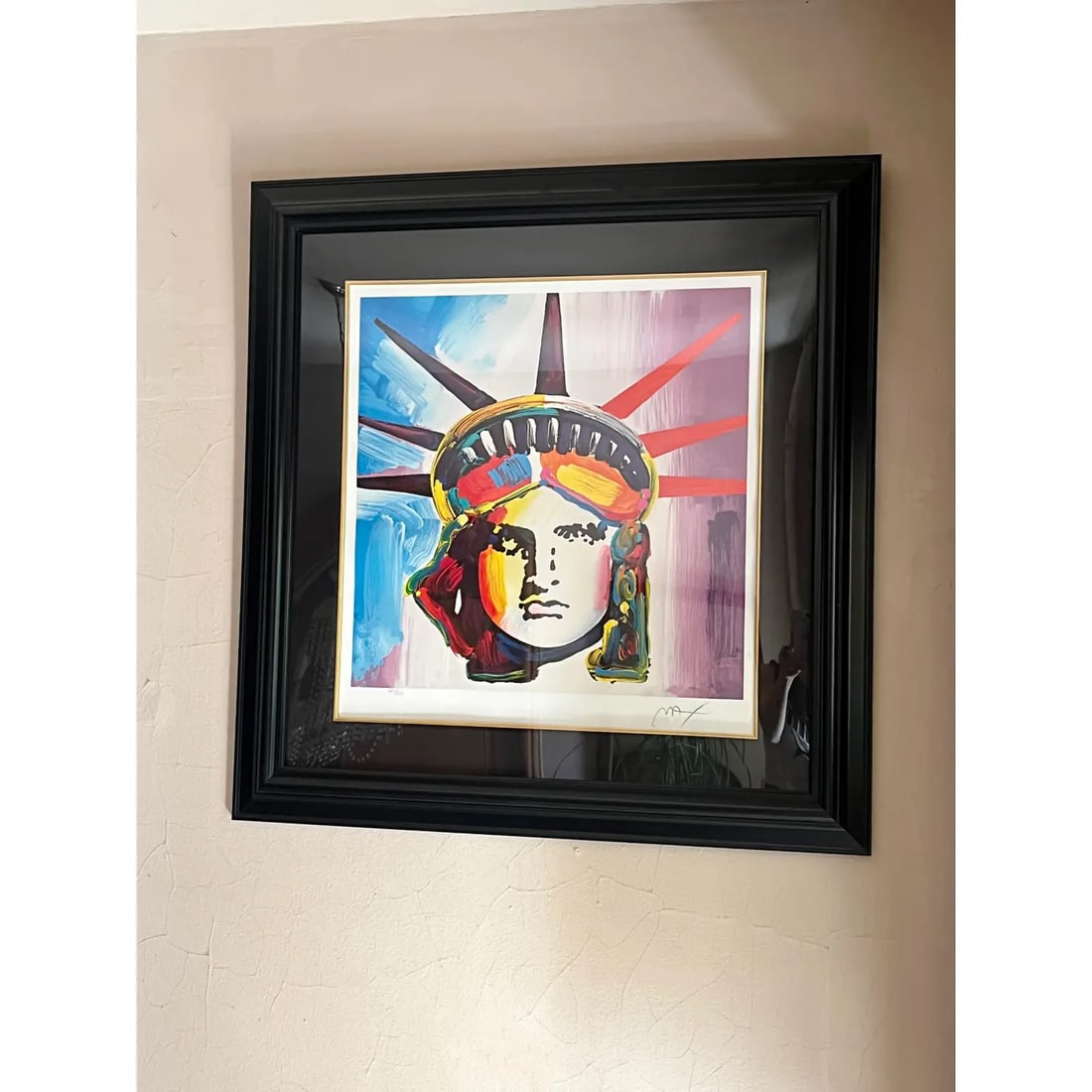 Late 20th Century Peter Max, "Liberty Head" Serigraph Ini Color, Signed - 9
