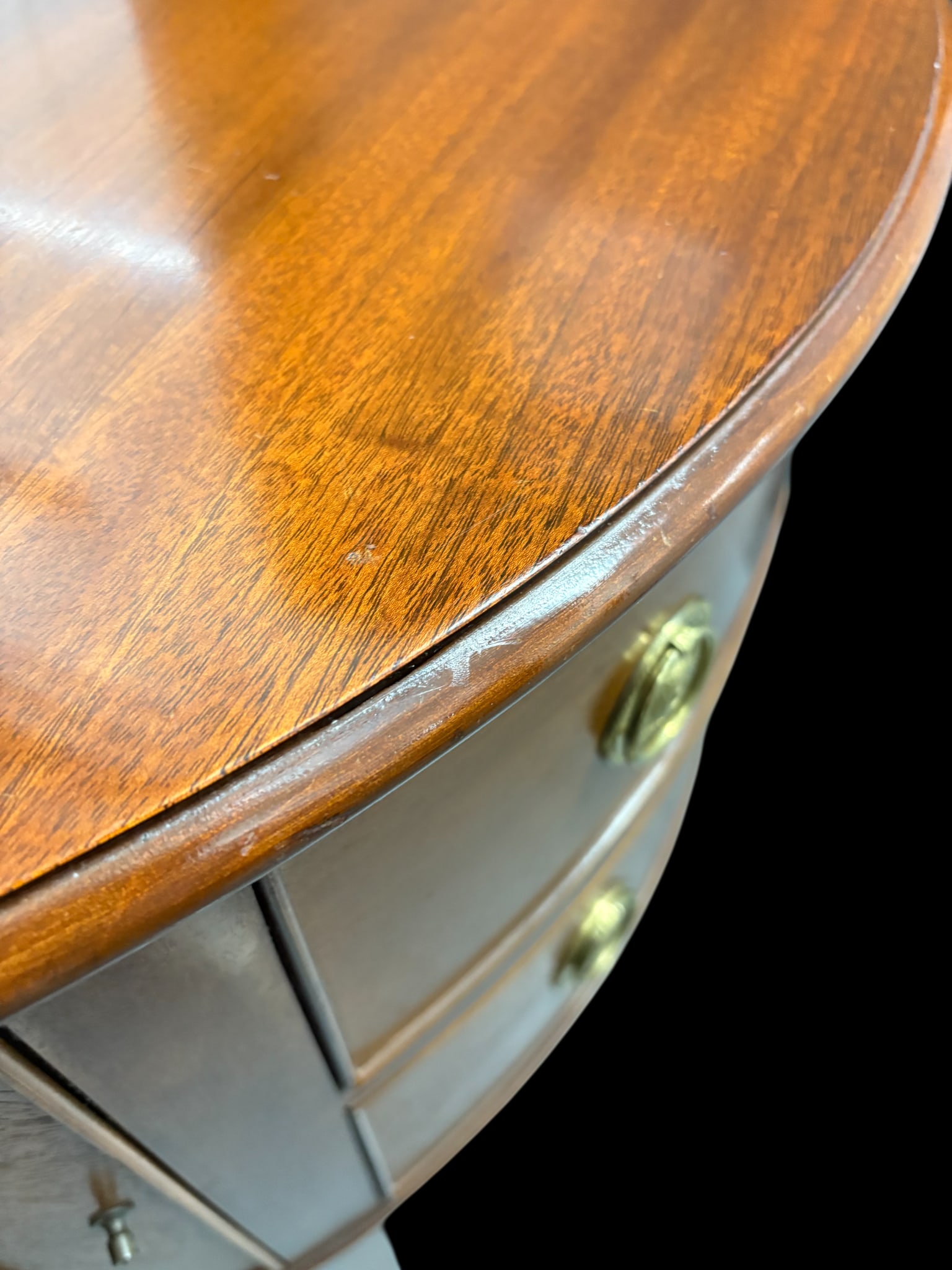 Late 20th Century Baker Furniture Historic Charleston Mahogany Demilune Cabinet or Sideboard - 11