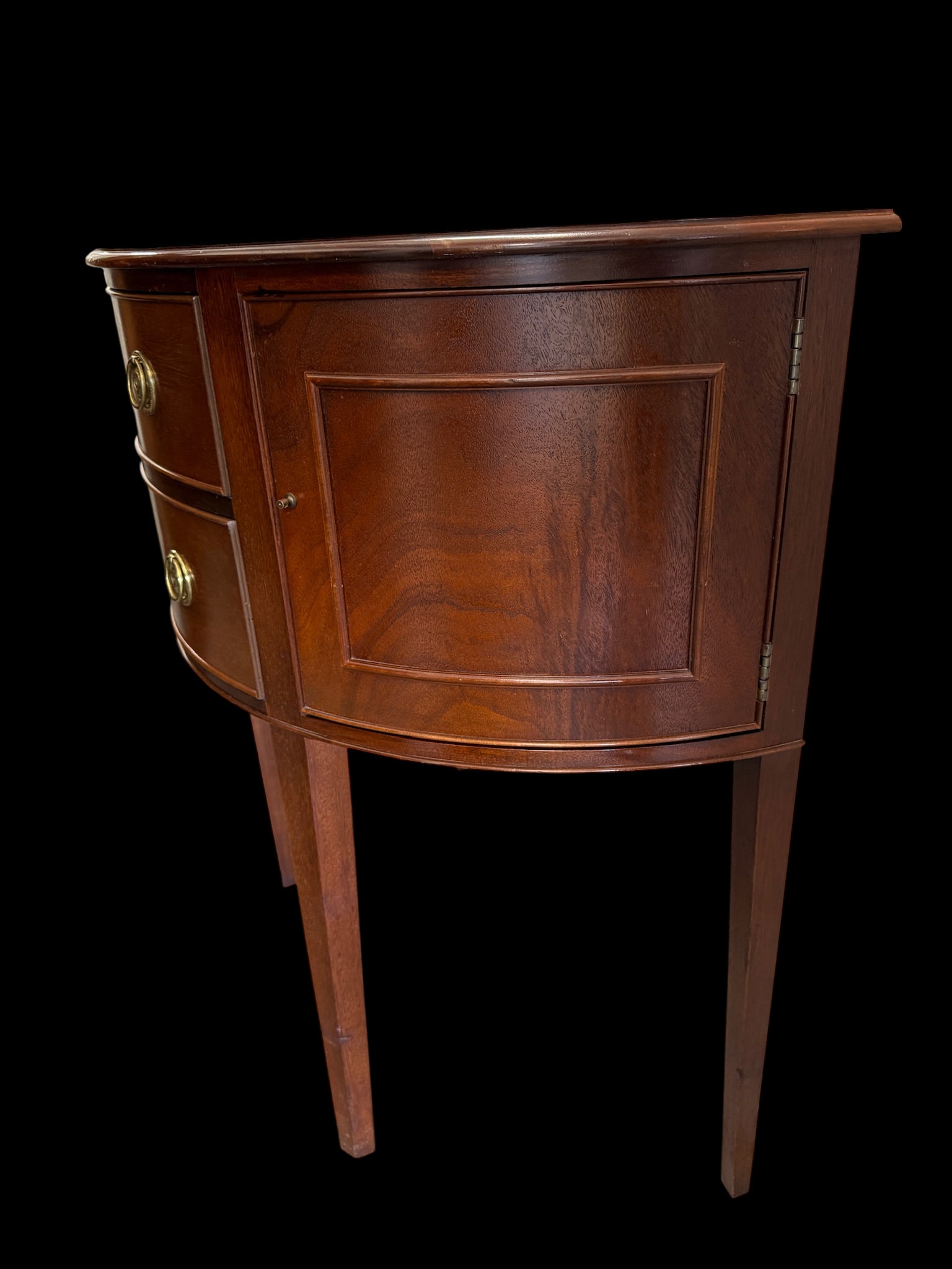 Late 20th Century Baker Furniture Historic Charleston Mahogany Demilune Cabinet or Sideboard - 3
