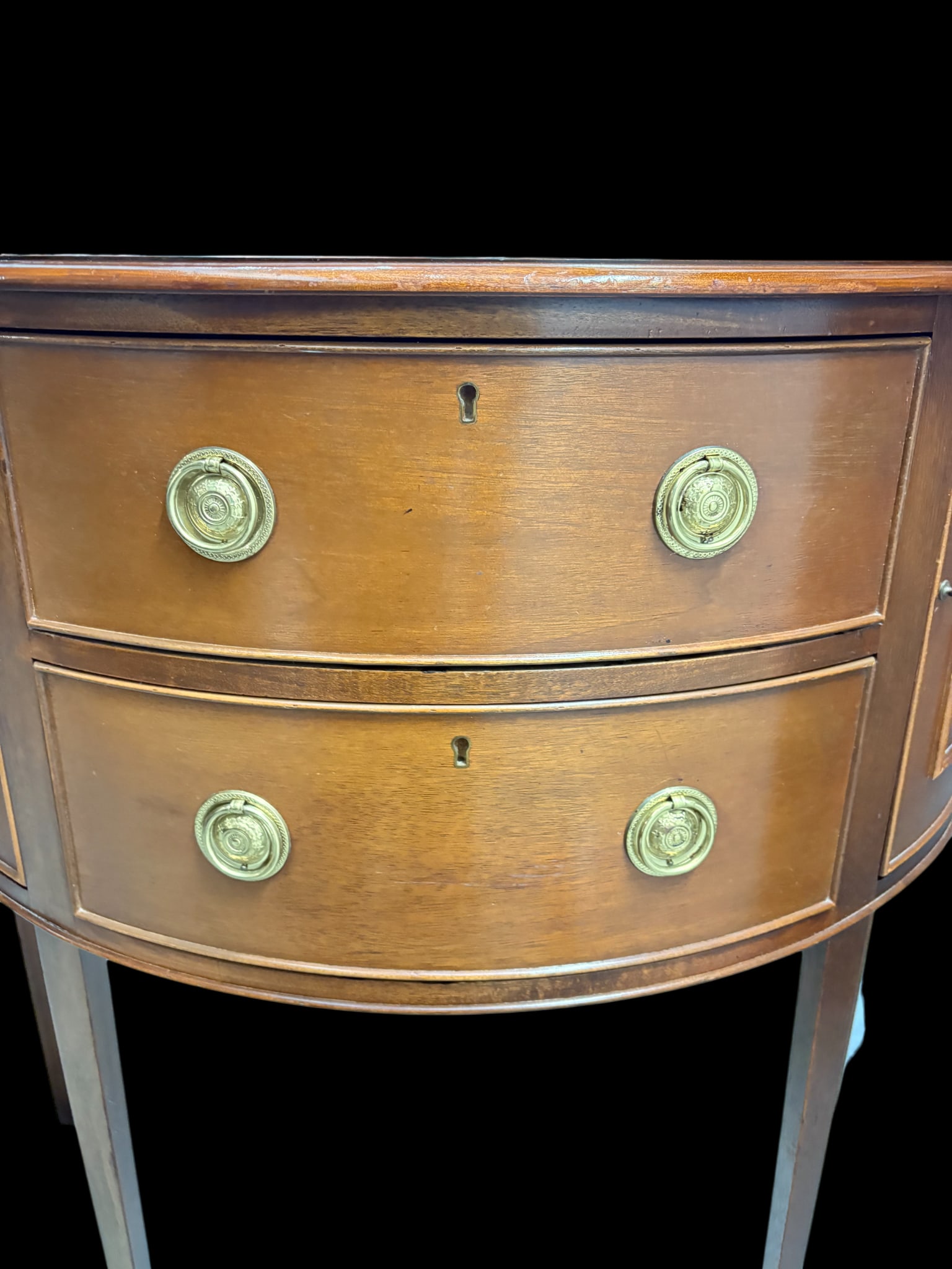 Late 20th Century Baker Furniture Historic Charleston Mahogany Demilune Cabinet or Sideboard - 8
