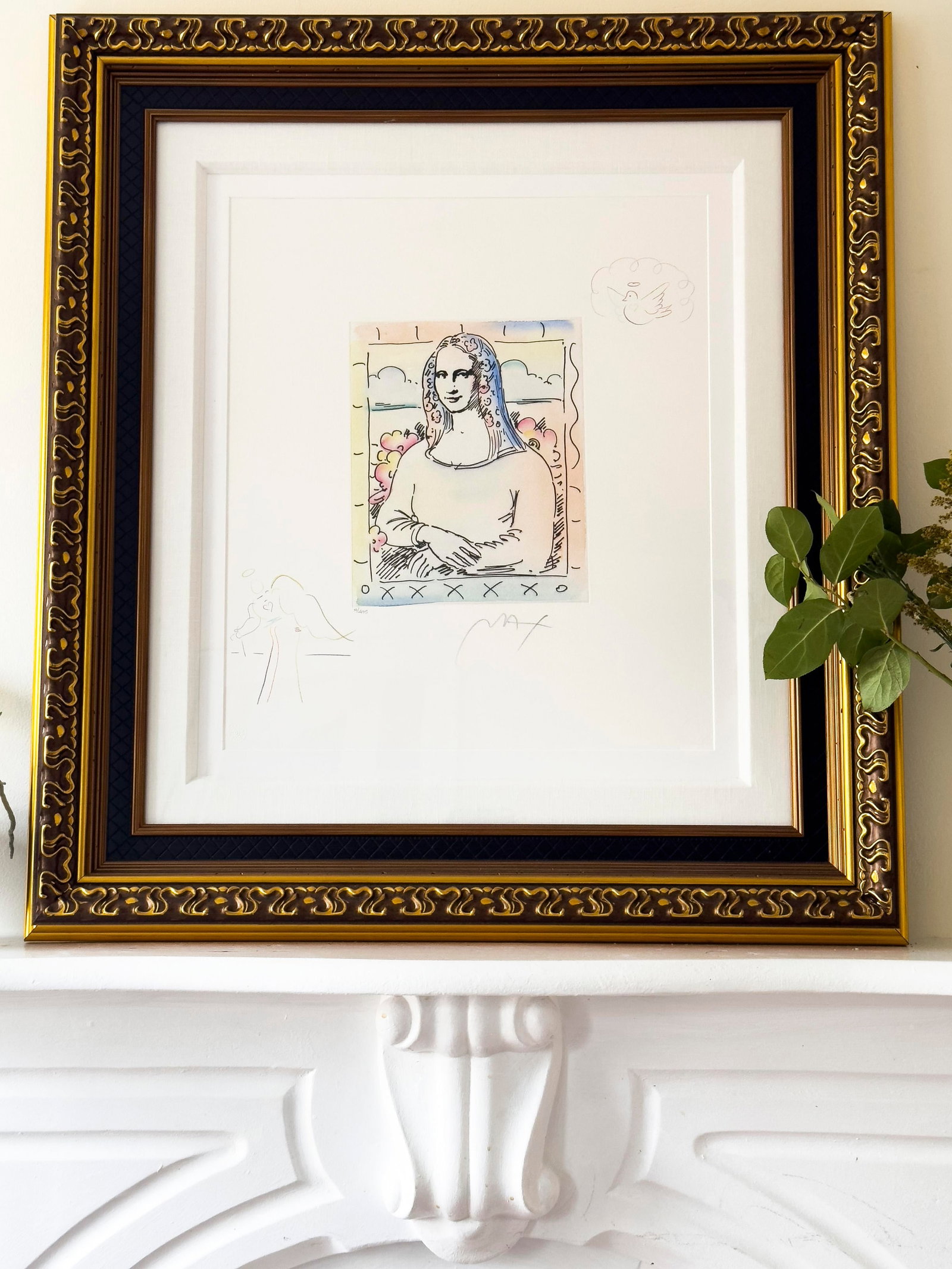 Late 20th Century Peter Max "Mona Lisa" Hand-Colored Etching With Remarques, Signed Limited Edition - 3