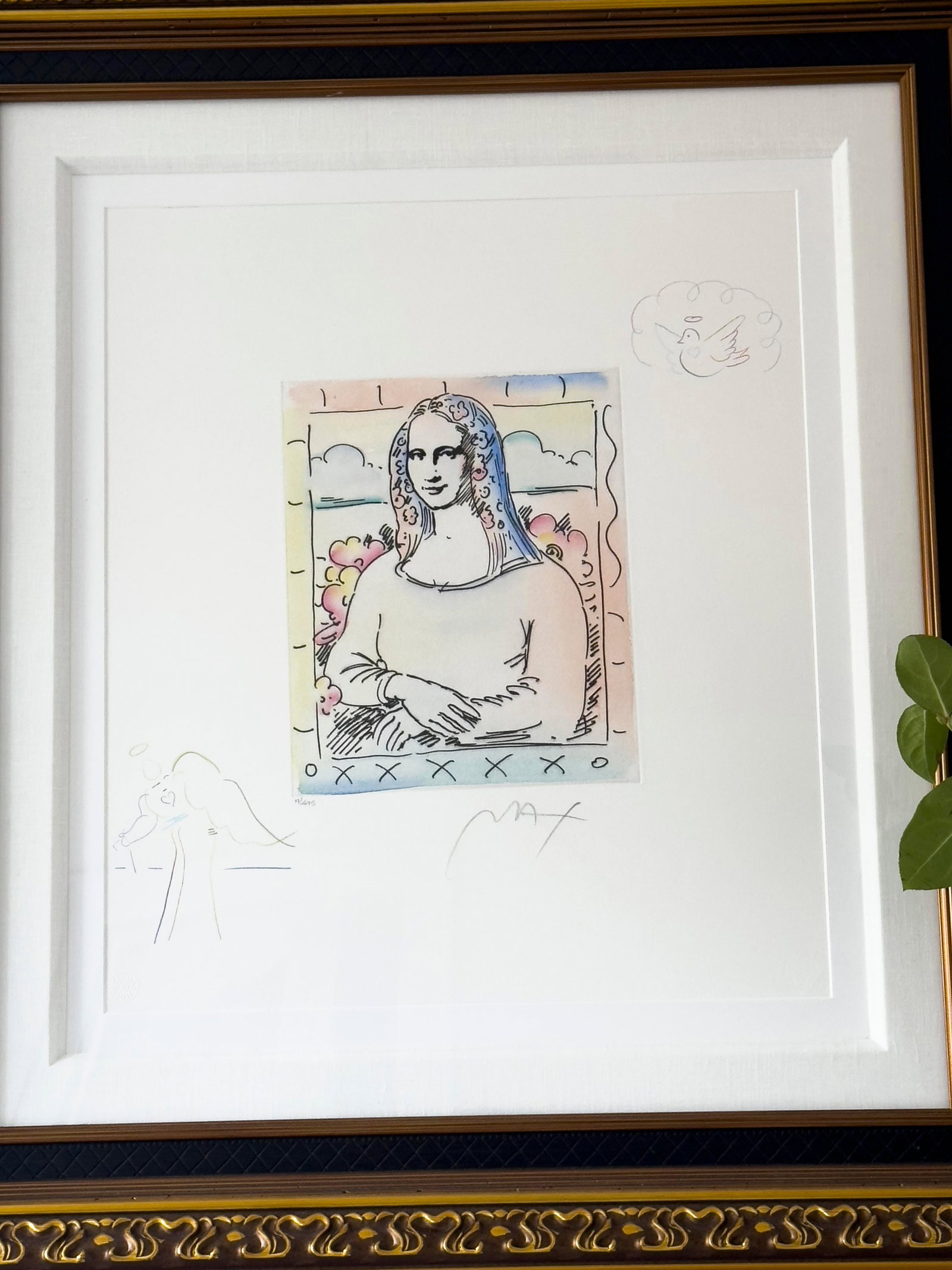 Late 20th Century Peter Max "Mona Lisa" Hand-Colored Etching With Remarques, Signed Limited Edition - 7