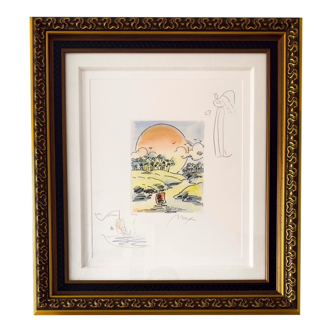 Late 20th Century Peter Max "Without Borders" Hand-Colored Etching With Remarques, Signed Limited Ed (1 of 11)