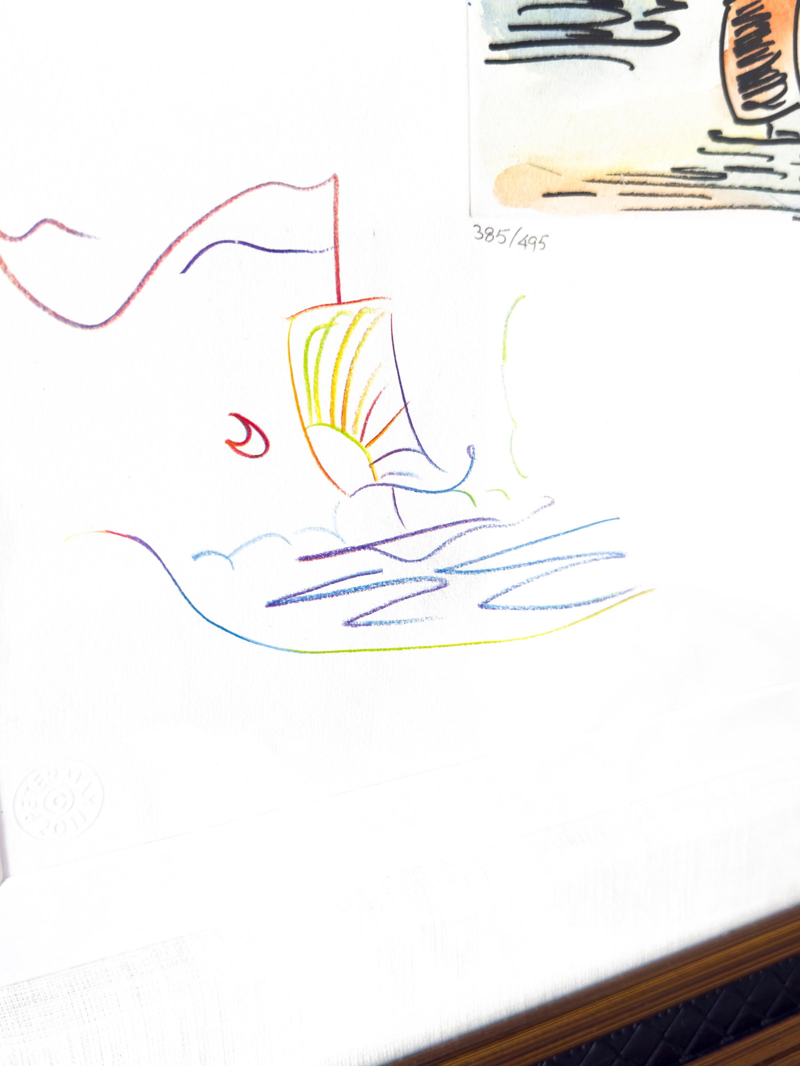 Late 20th Century Peter Max "Without Borders" Hand-Colored Etching With Remarques, Signed Limited Ed - 4