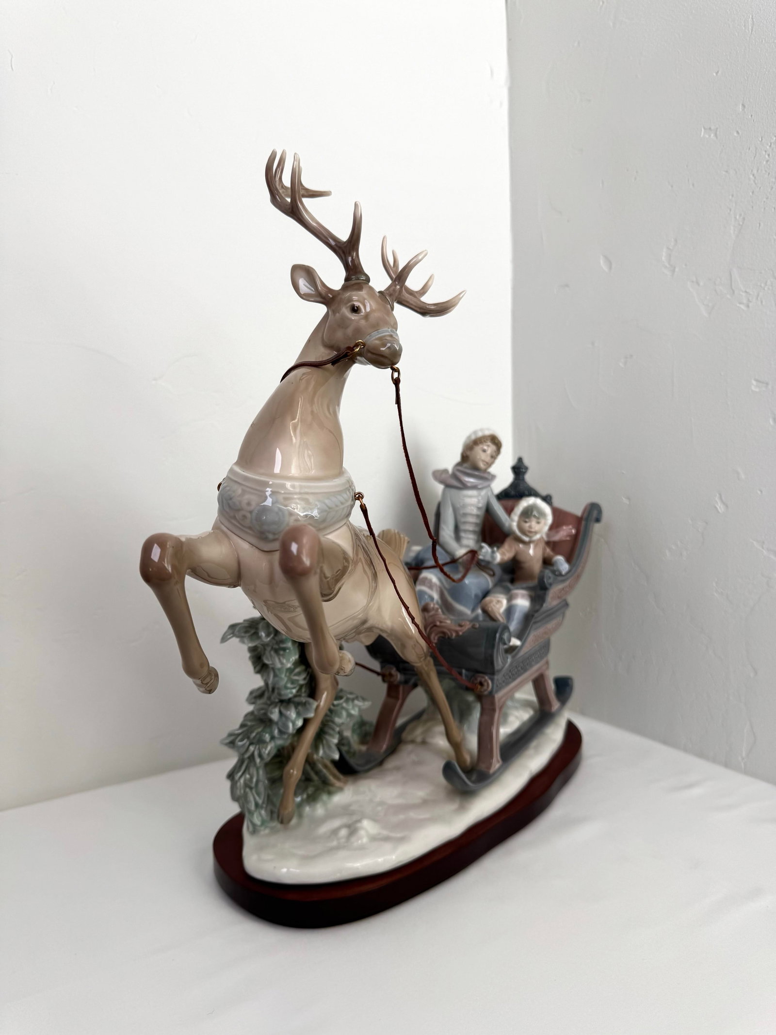 LladrÃ³ "Winter Wonderland" #1429 – Rare Christmas Reindeer & Sleigh Figurine - 2