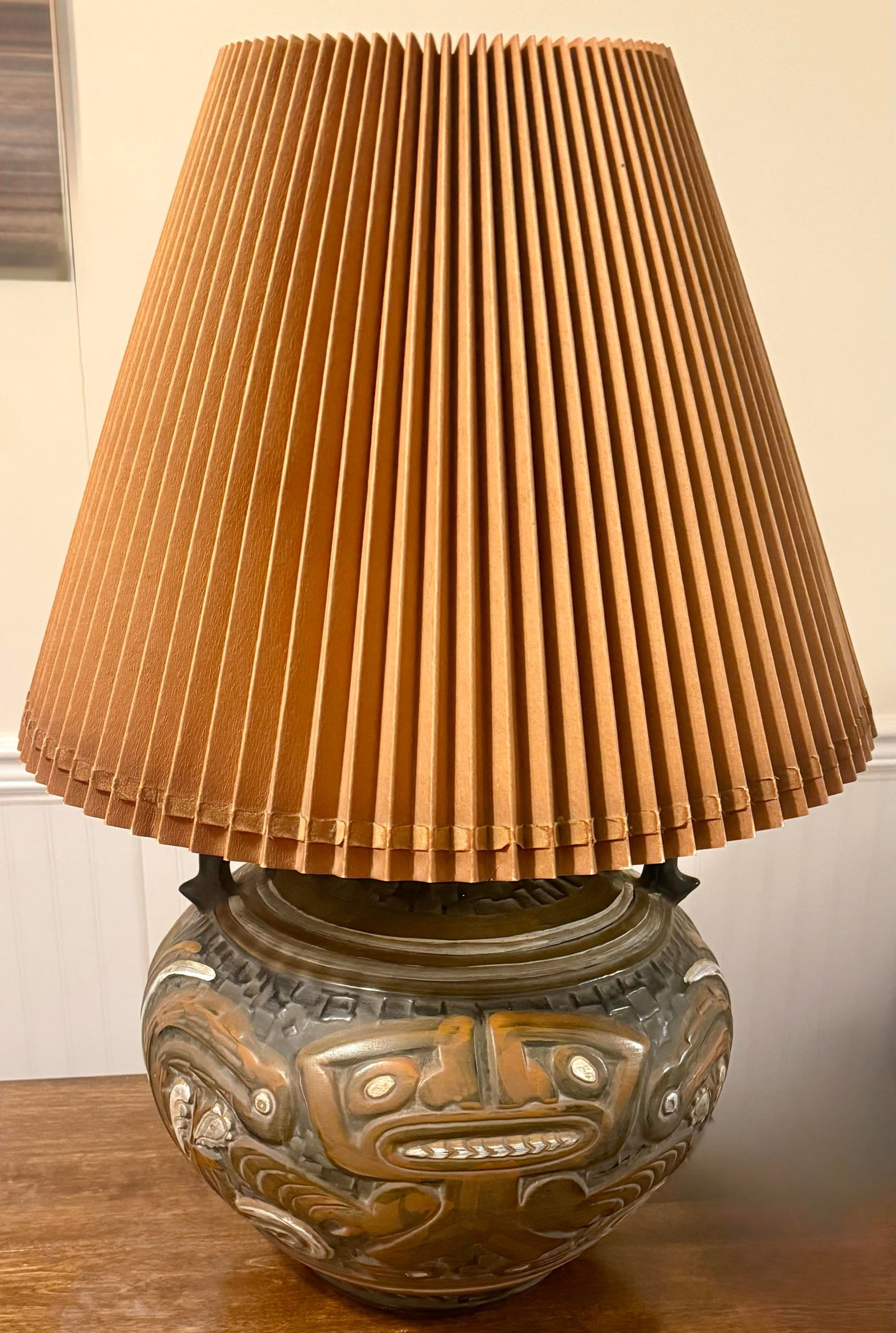 1970 Tiki Mayan Gods Lamp - 9