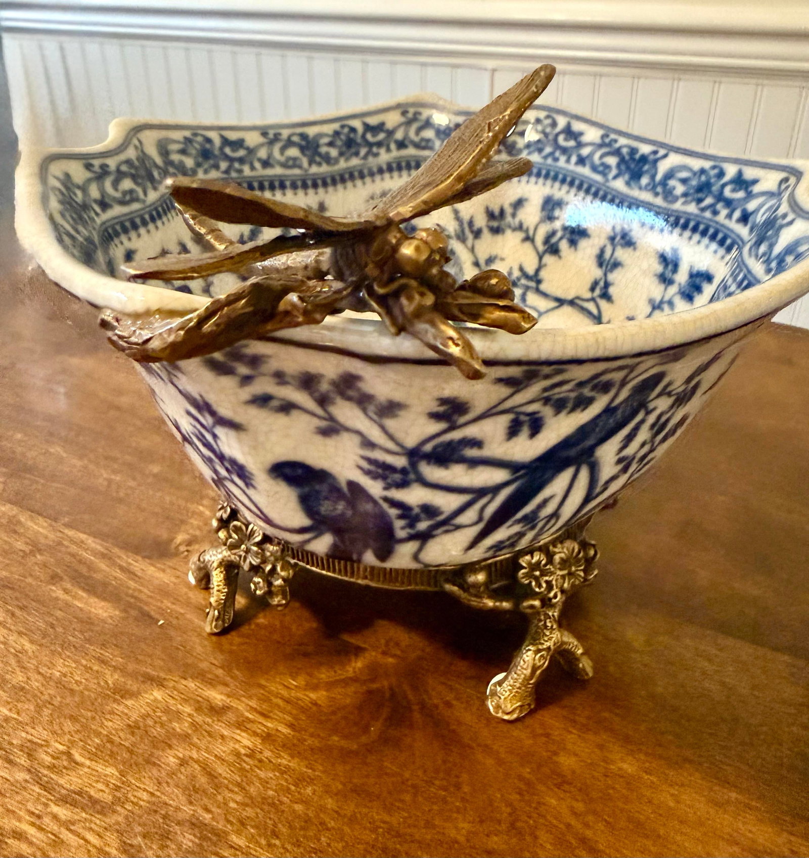Royal Copenhagen Dragonfly Ormolu Bowl - 2