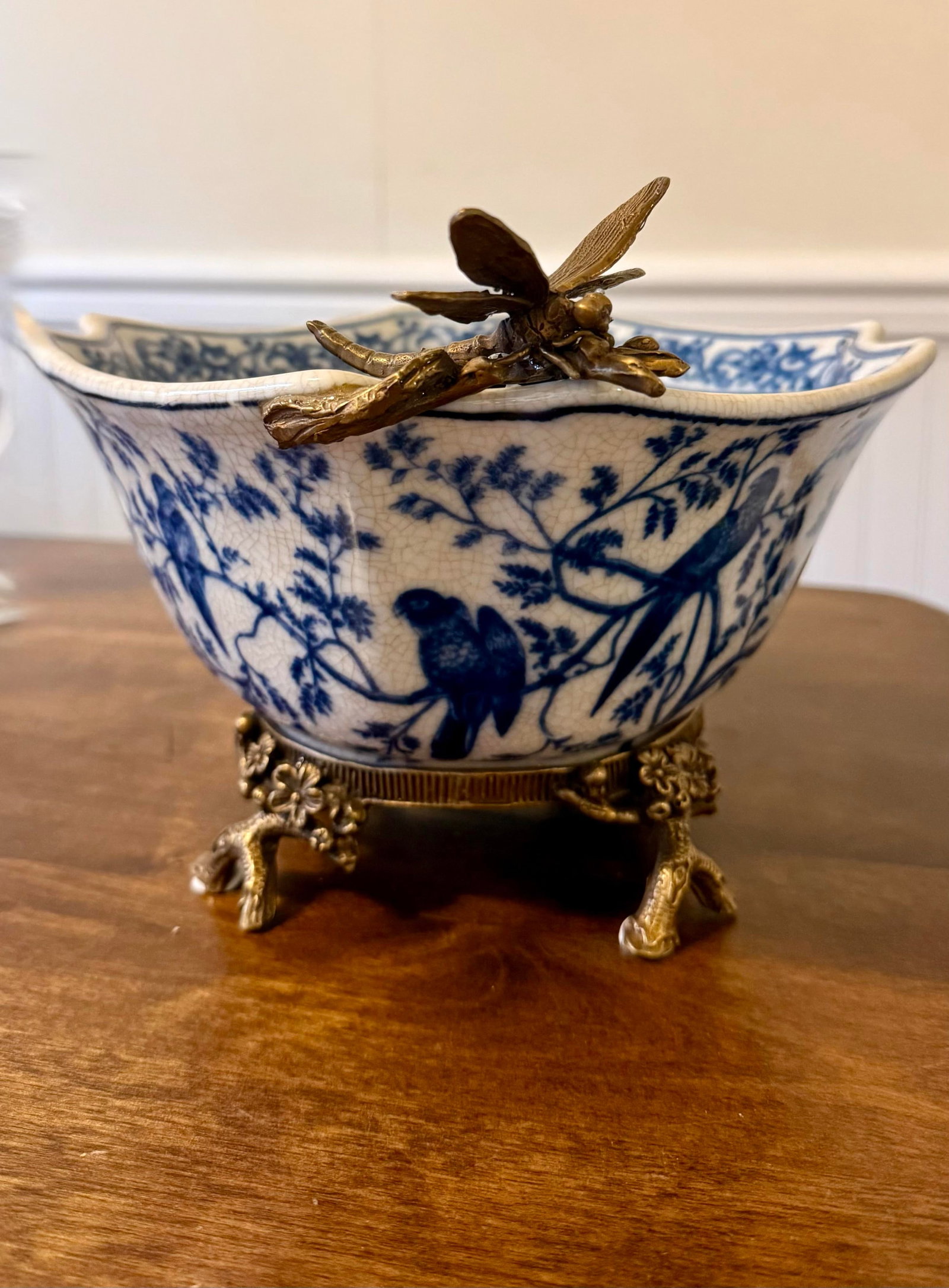 Royal Copenhagen Dragonfly Ormolu Bowl - 3