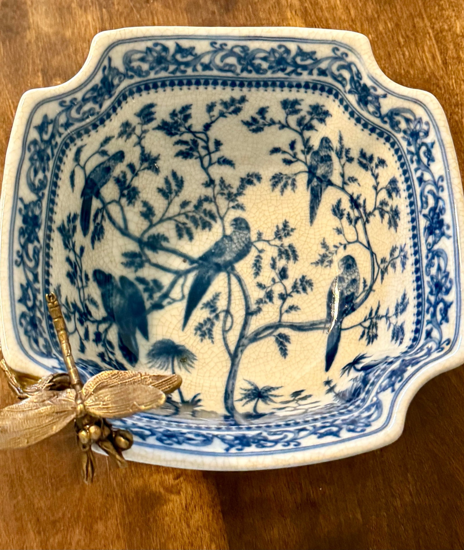 Royal Copenhagen Dragonfly Ormolu Bowl - 8