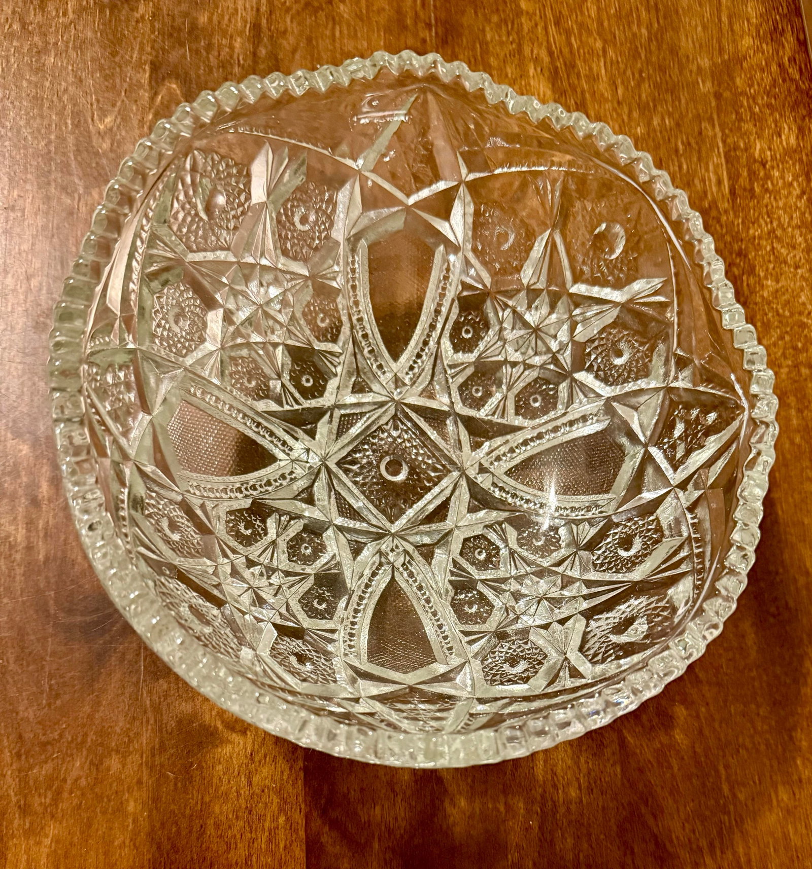 American Brilliant Cut Glass Bowl - 8