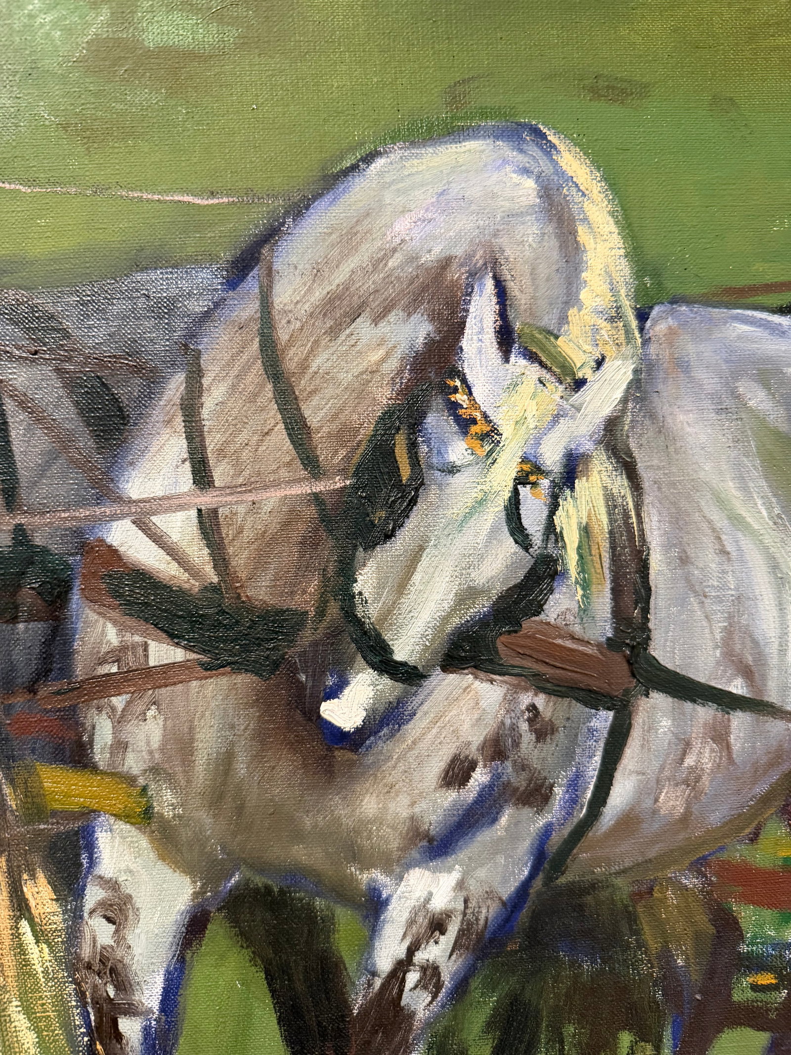 Horse and Carriage - Original Ludwik Maciag Oil Painting - 5