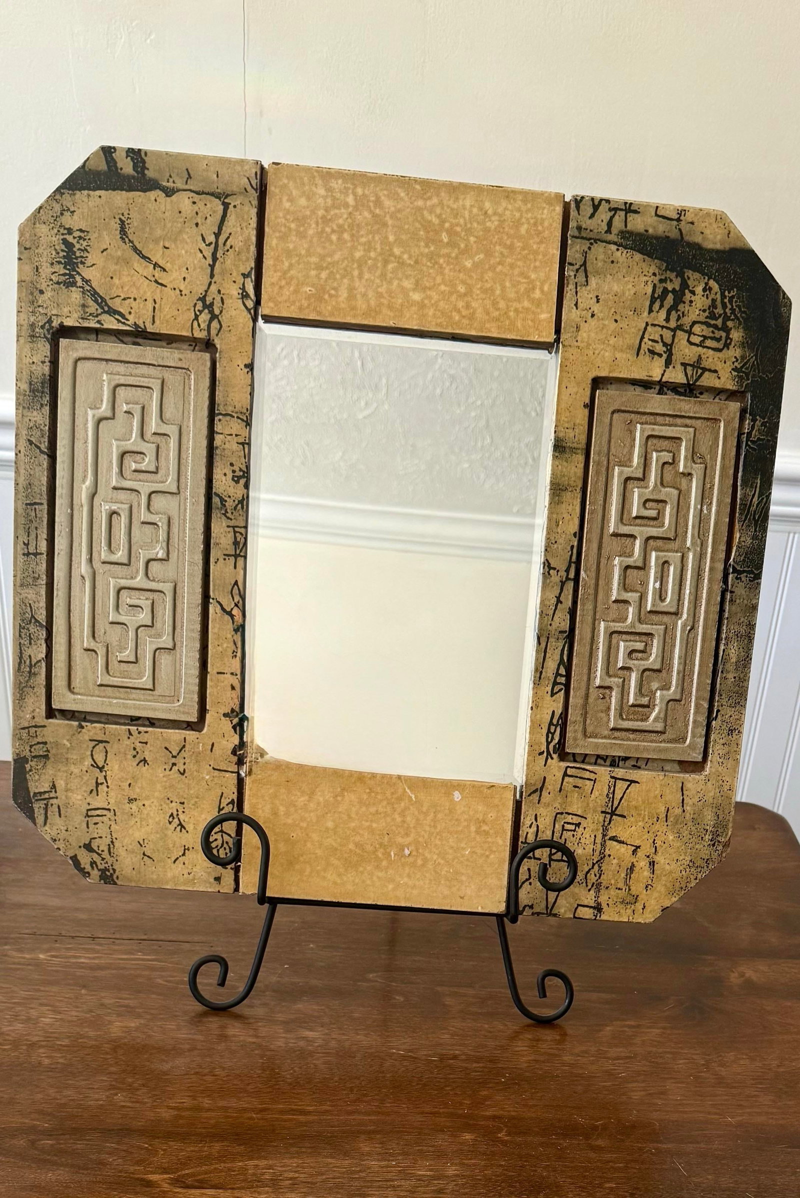 Hollywood Regency Mirror With Greek Key Motif - 4