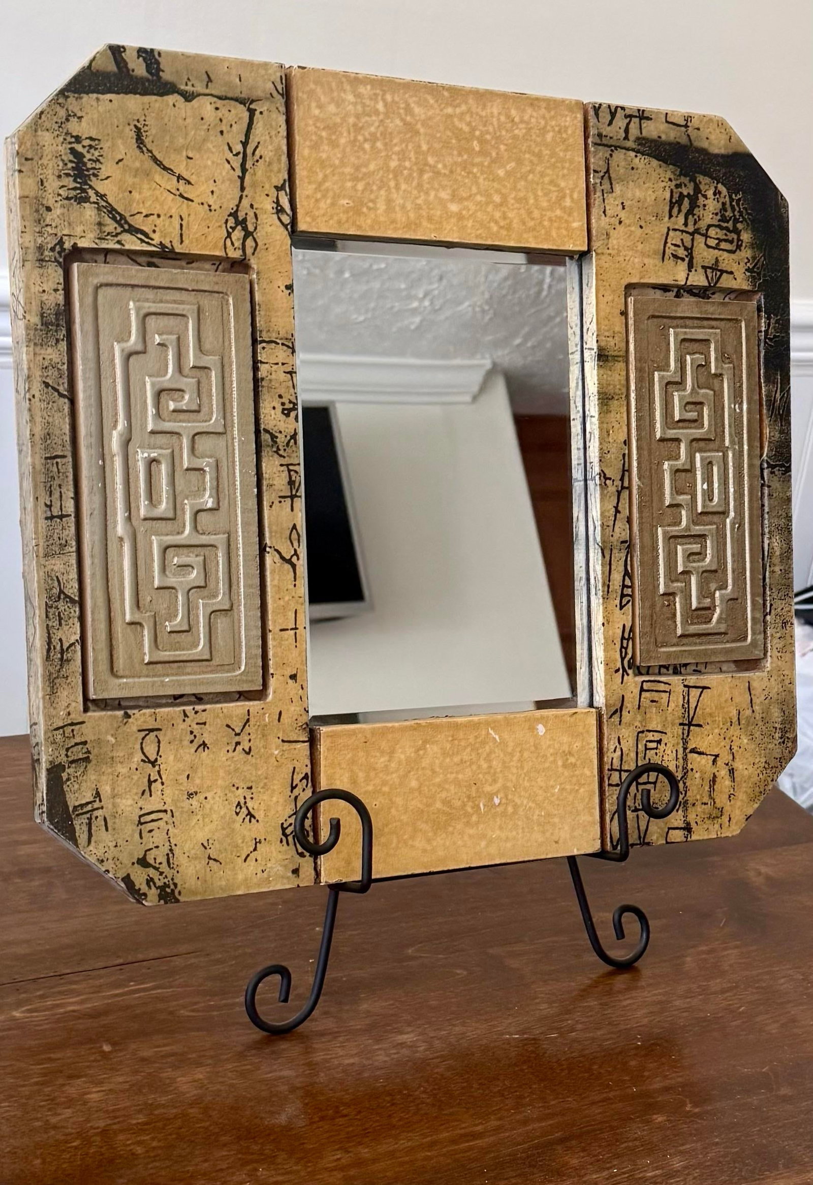Hollywood Regency Mirror With Greek Key Motif - 5