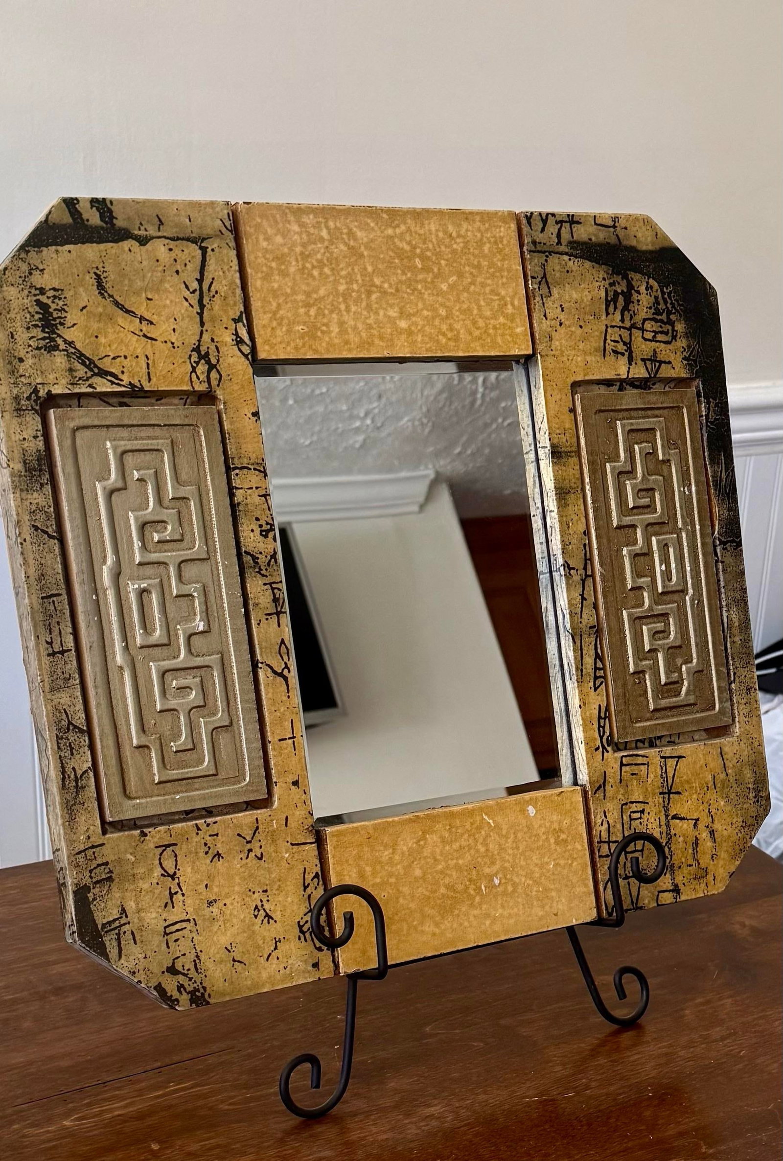 Hollywood Regency Mirror With Greek Key Motif - 7