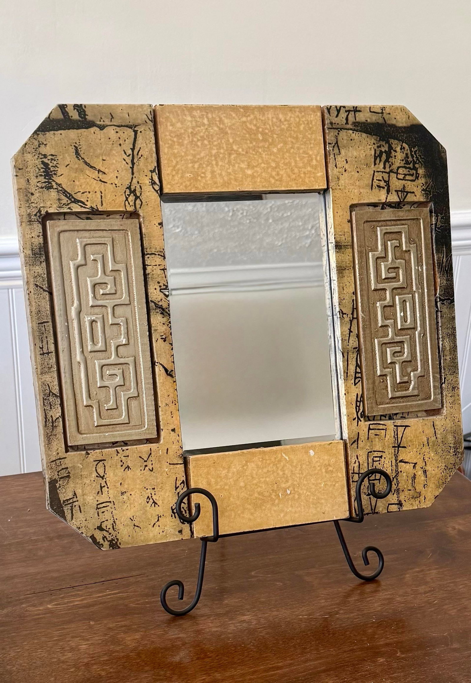 Hollywood Regency Mirror With Greek Key Motif - 8