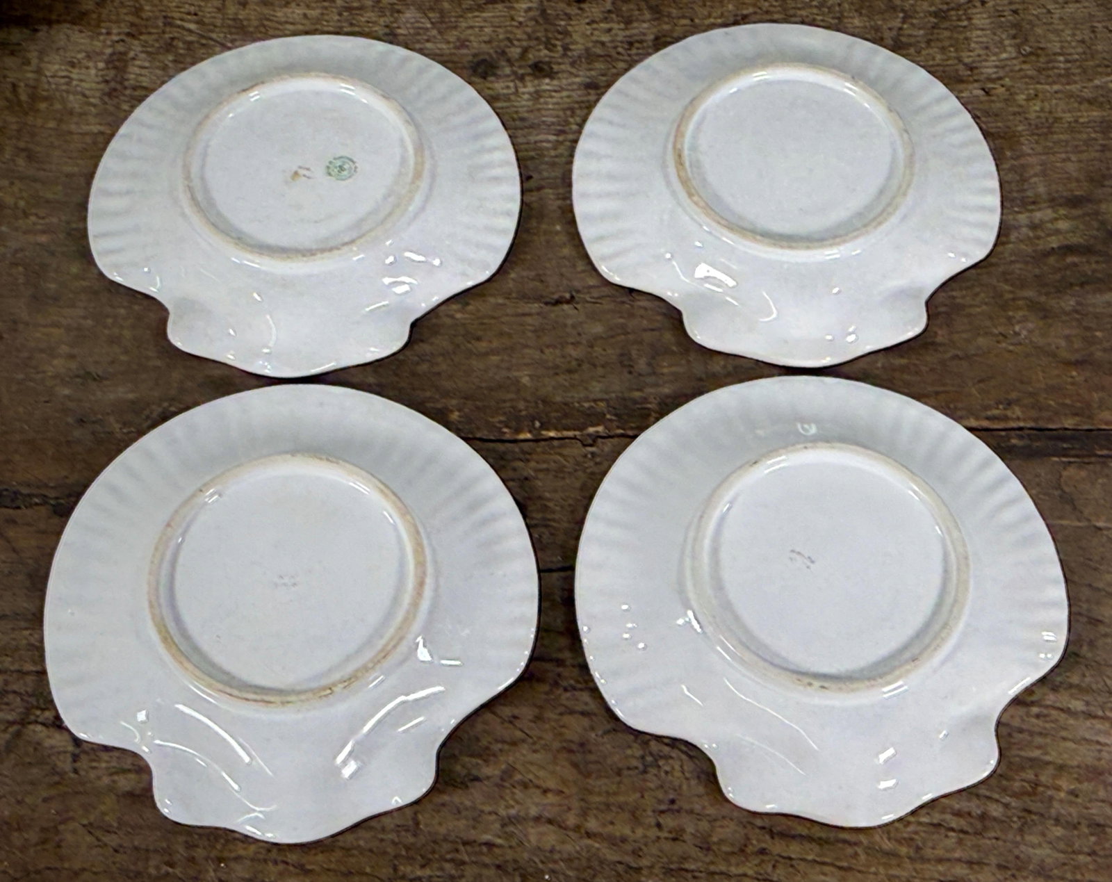 Williams Sonoma Portugal White Ceramic Scallop Shell Plates - Set of 4 - 6