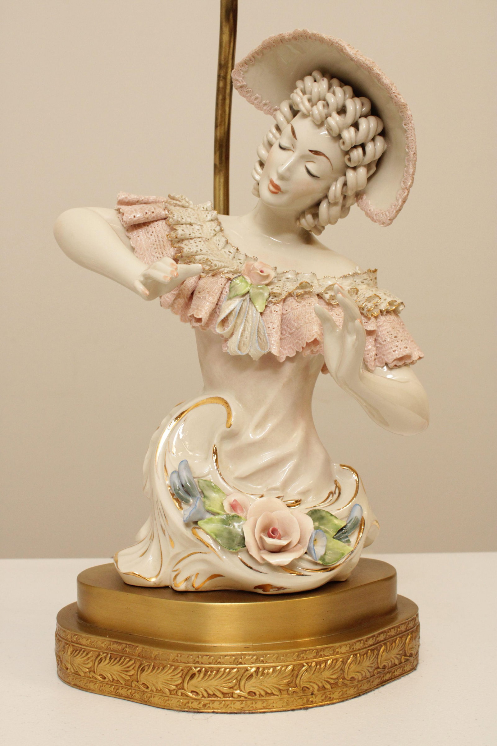 Vintage Porcelain Figurine Table Lamps - A Pair - 7