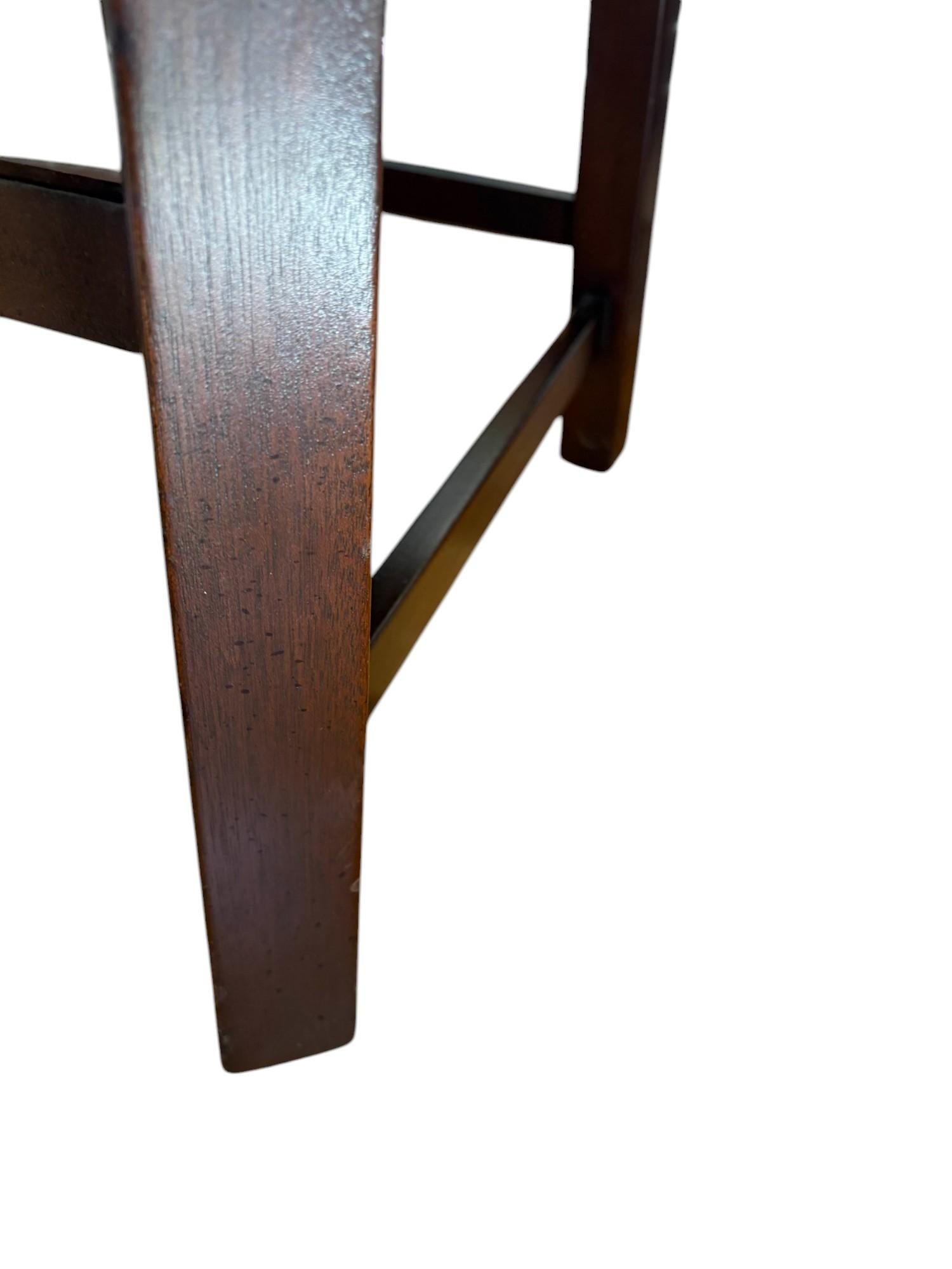 Late 20th Century Pair of Blue Leather Banker's Chairs Attributed to Barrit - 10