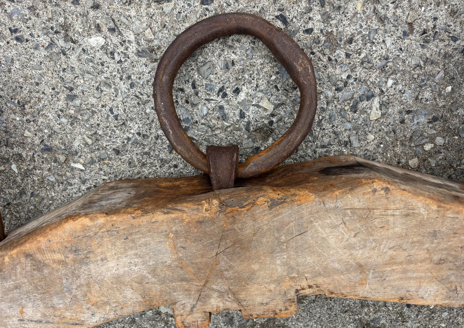 Antique Double Oxen Yoke Solid Iron Hardware - 4