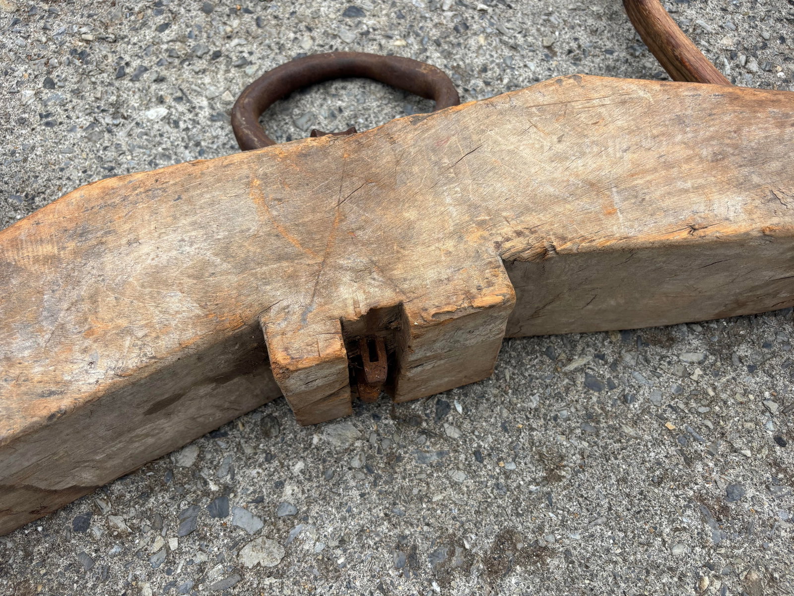 Antique Double Oxen Yoke Solid Iron Hardware - 6