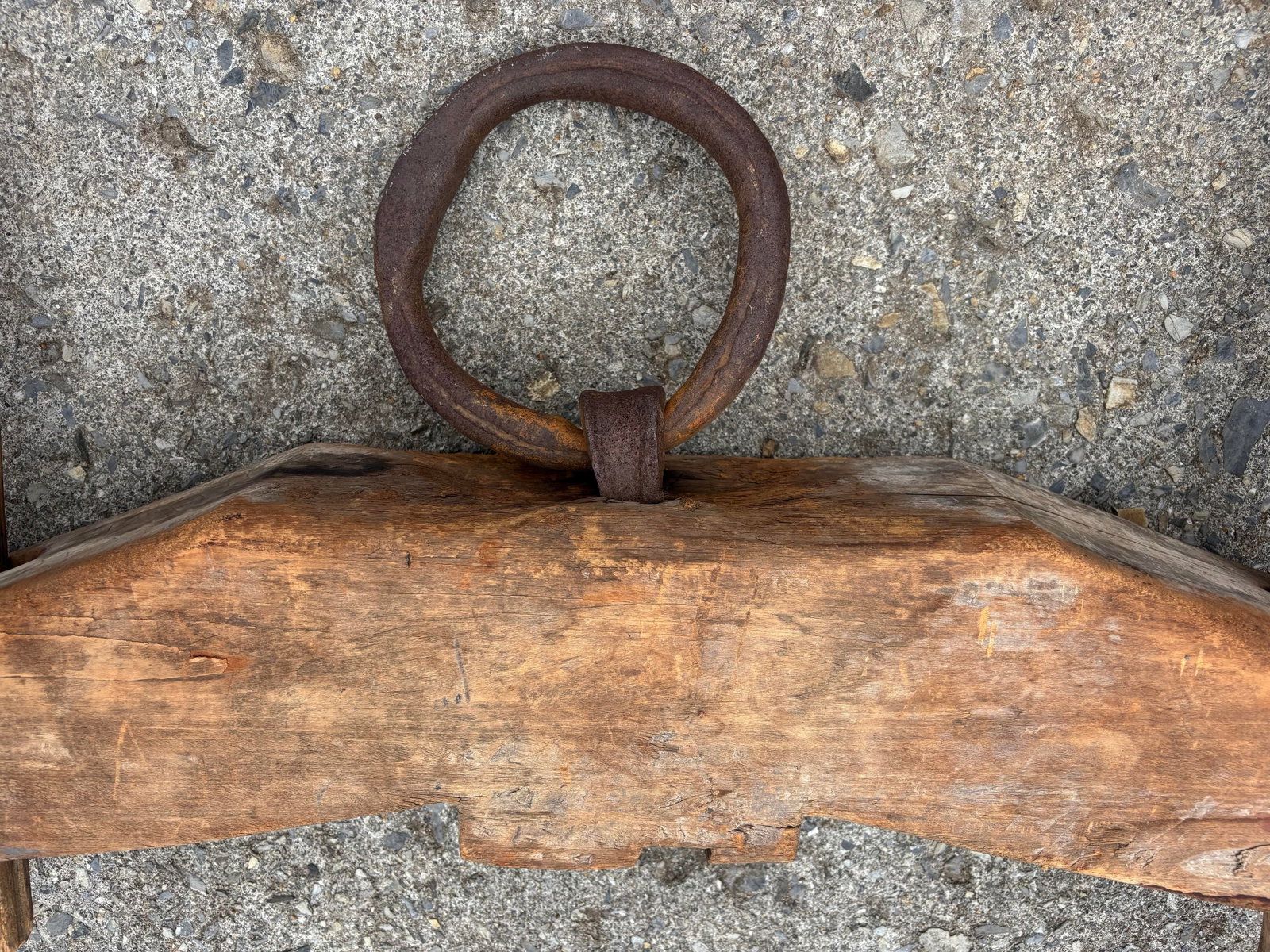 Antique Double Oxen Yoke Solid Iron Hardware - 9