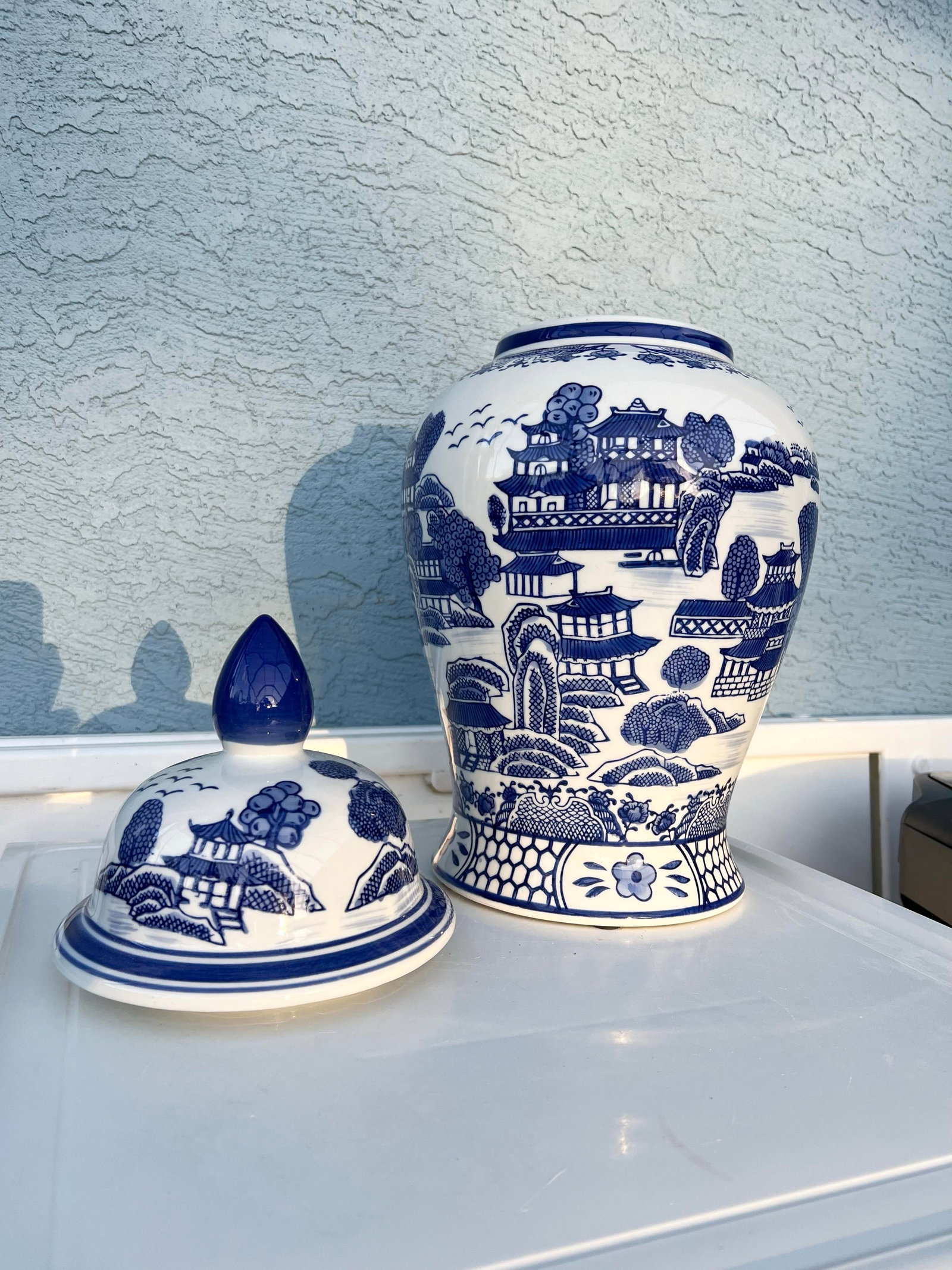 Vintage Chinese Asian Lidded Ginger Jar - 2