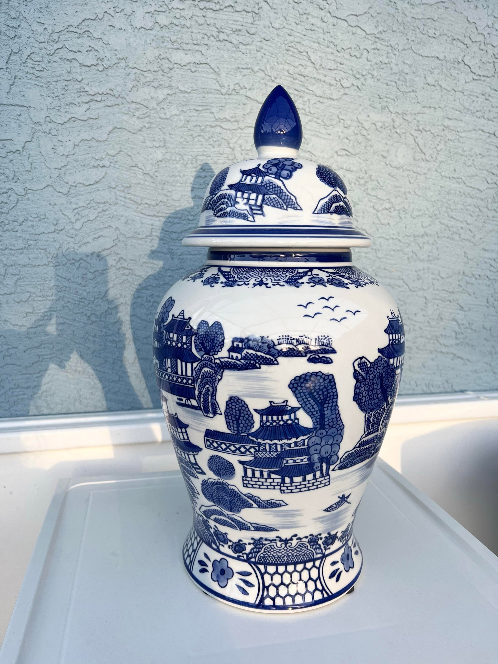 Vintage Chinese Asian Lidded Ginger Jar - 3