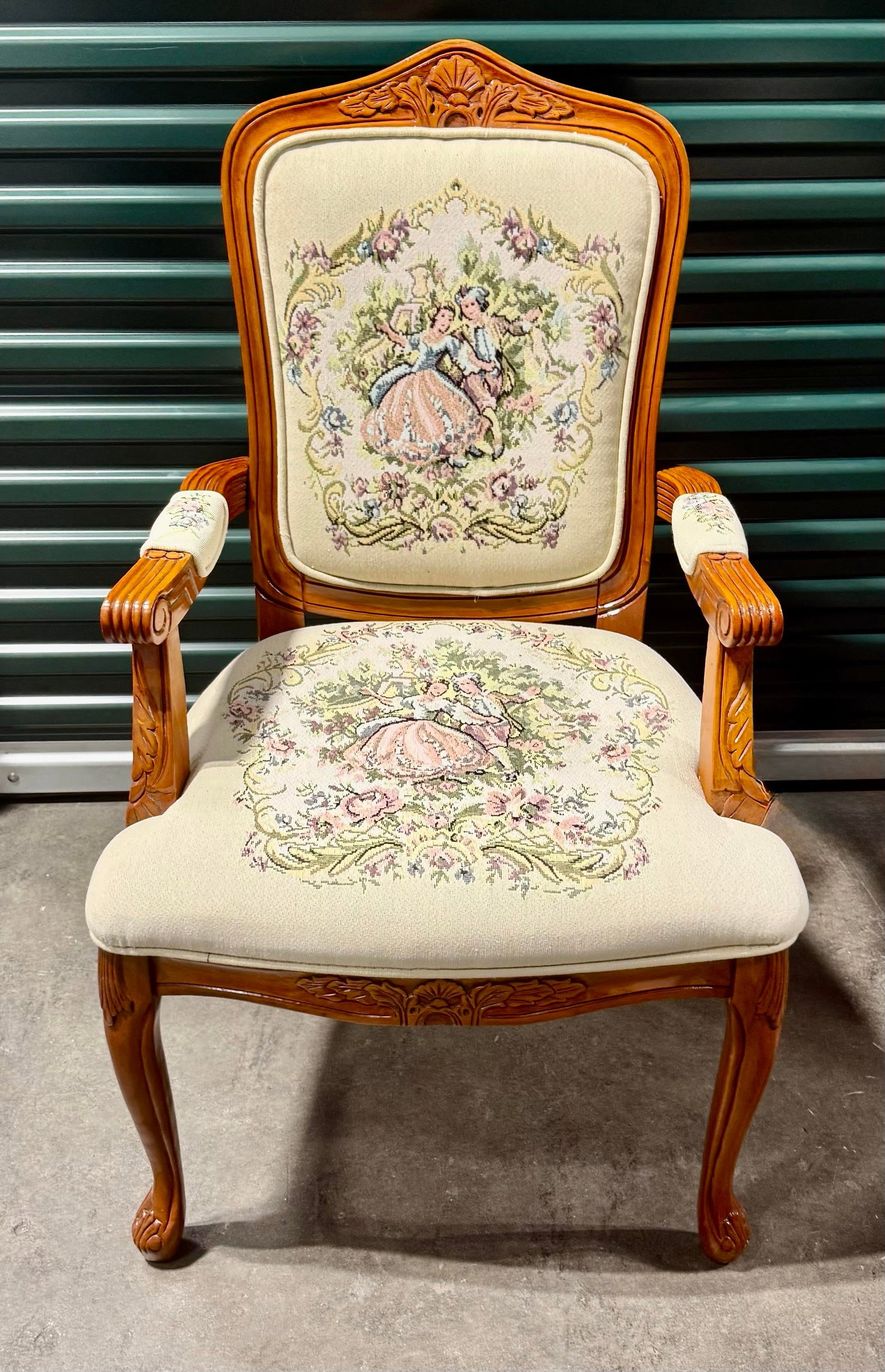 Late 20th Century Louis XV French Provincial Parlor Chair - 11