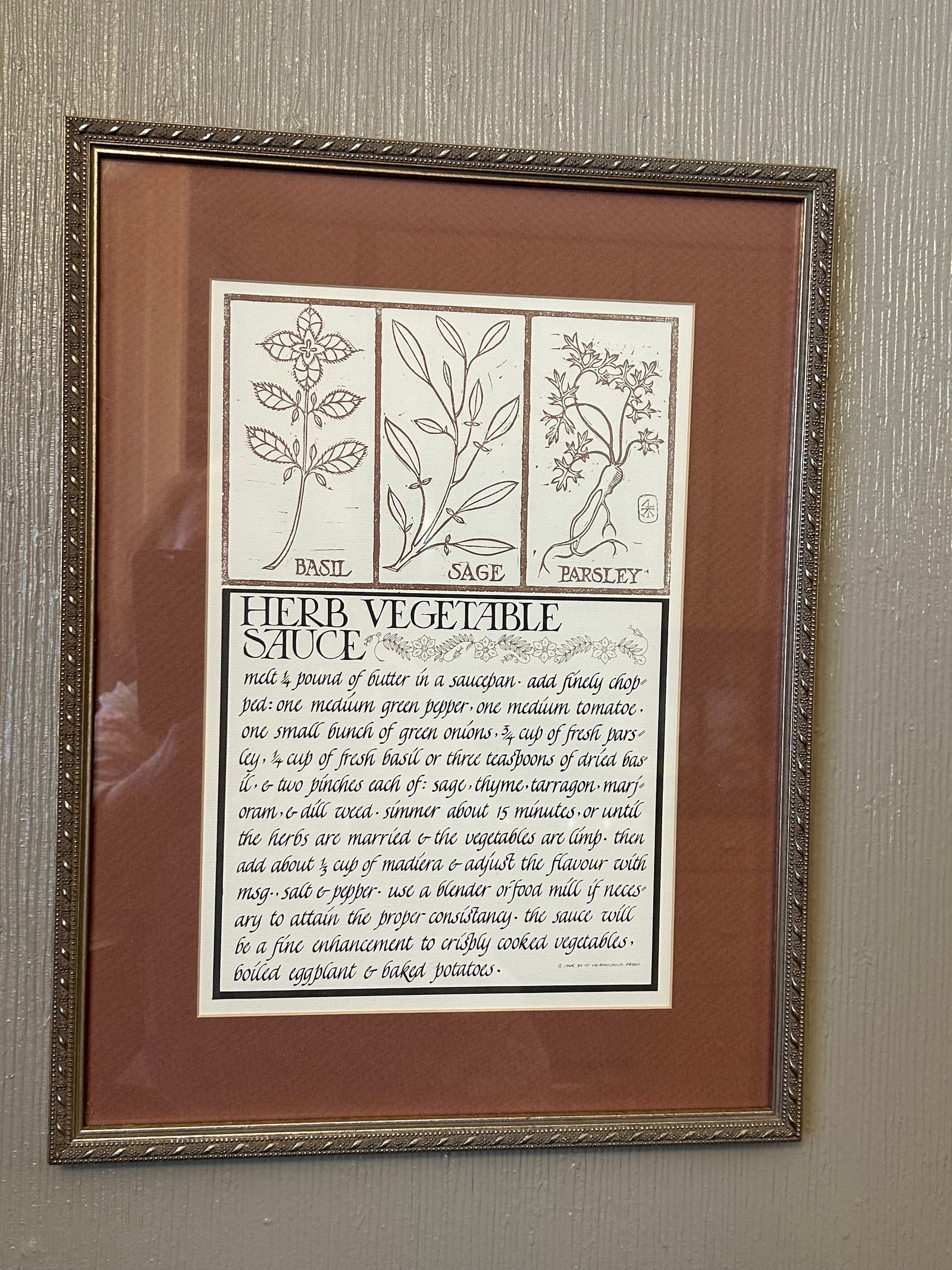 Mid-Century Calligraphed Recipes - Set of 13 - 5