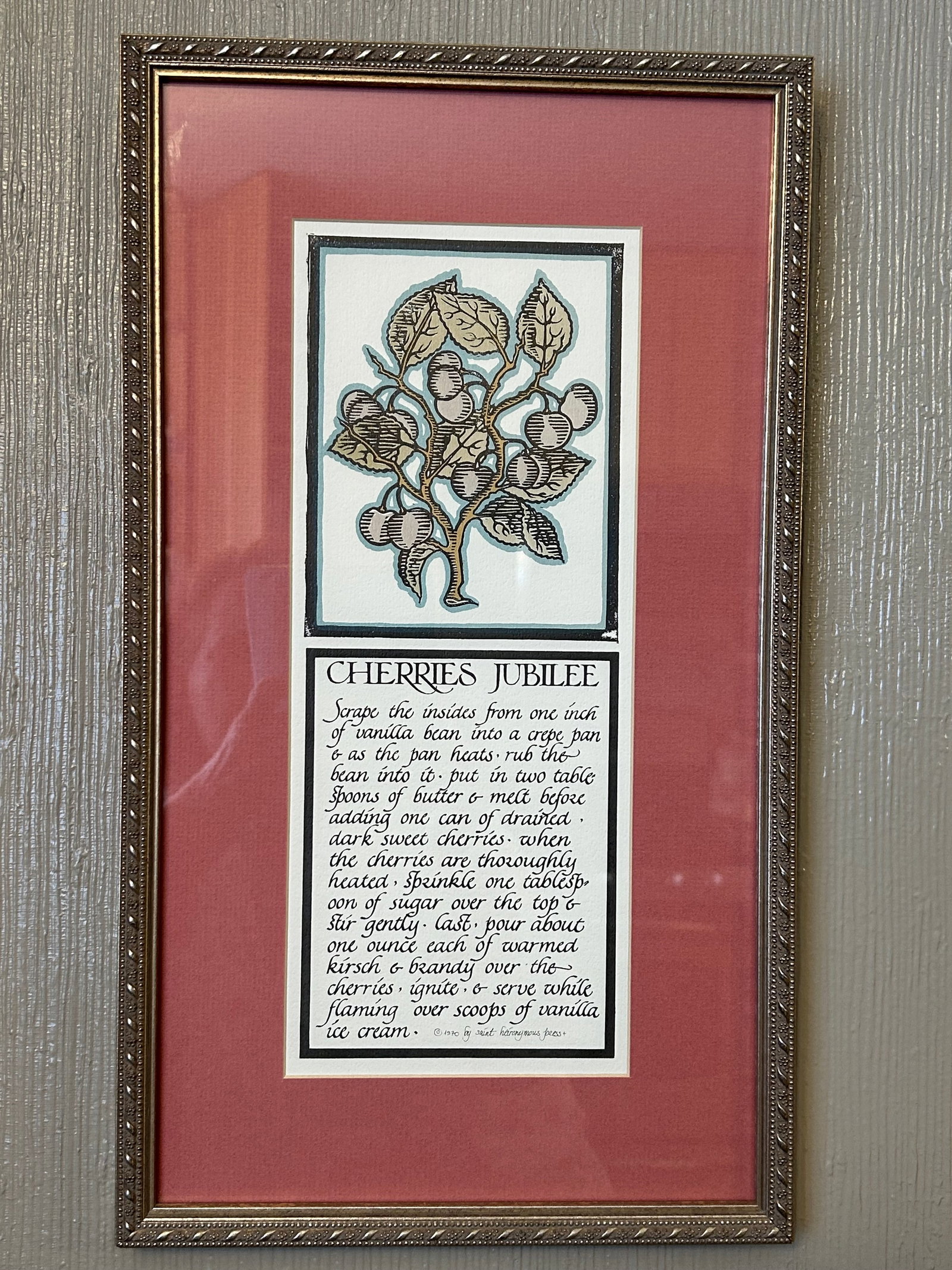 Mid-Century Calligraphed Recipes - Set of 13 - 7