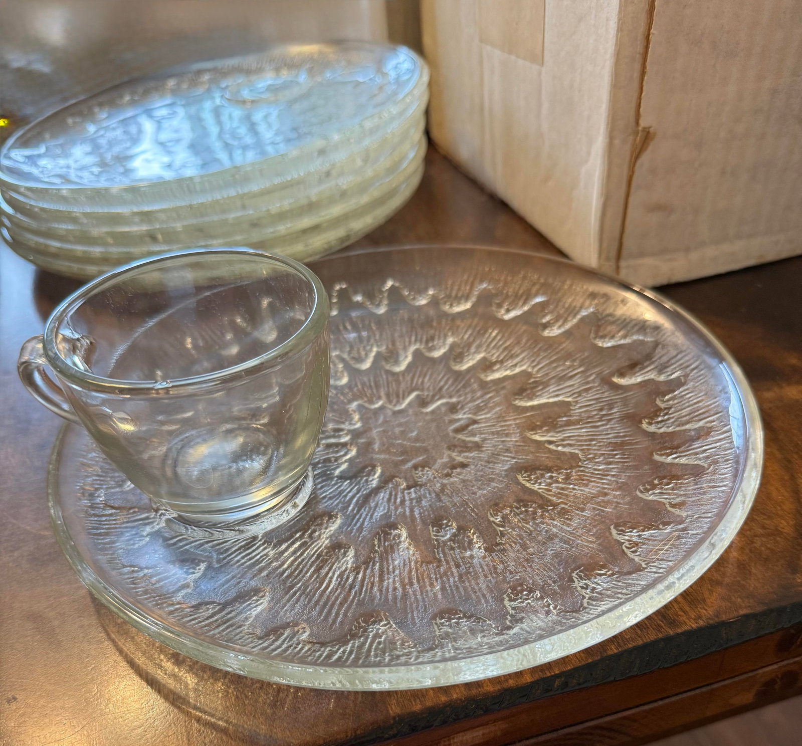 Mid 20th Century Indiana Glass Snack Plate Set - 24 Piece - 2