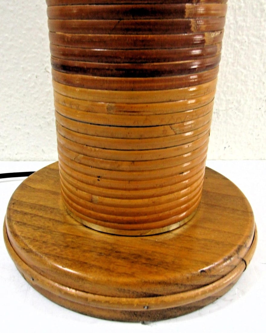 Vintage Pencil Reed and Brass Table Lamp in the Style of Gabriella Crespi, 1960s - 5