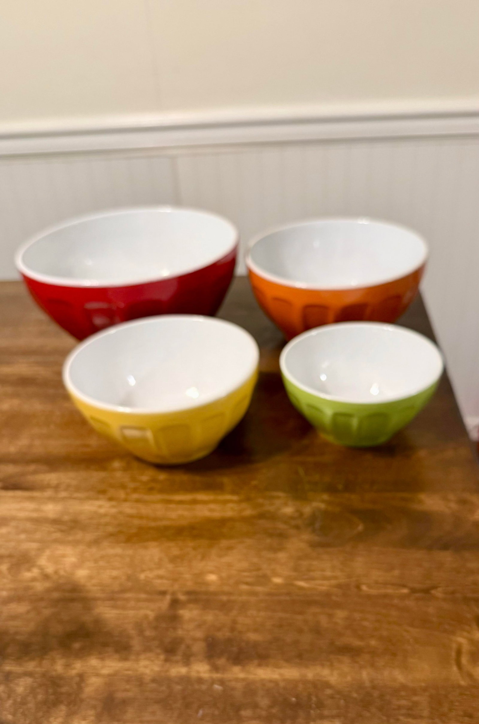 1990s Modern Colorful Ribbed Nesting Bowls - Set of 4 - 4