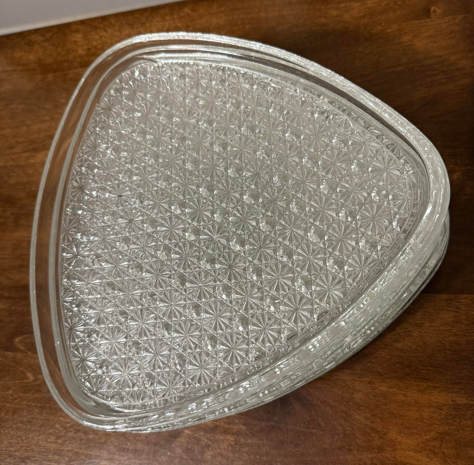 Mid 20th Century Indiana Glass Daisy and Button Pattern Snack Plates and Cups - Set of 7 - 7