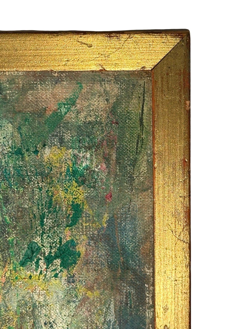 Mid Century Expressionist Oil Painting of Three Nude Women Sensual Figurative Original in Gilt Frame - 6
