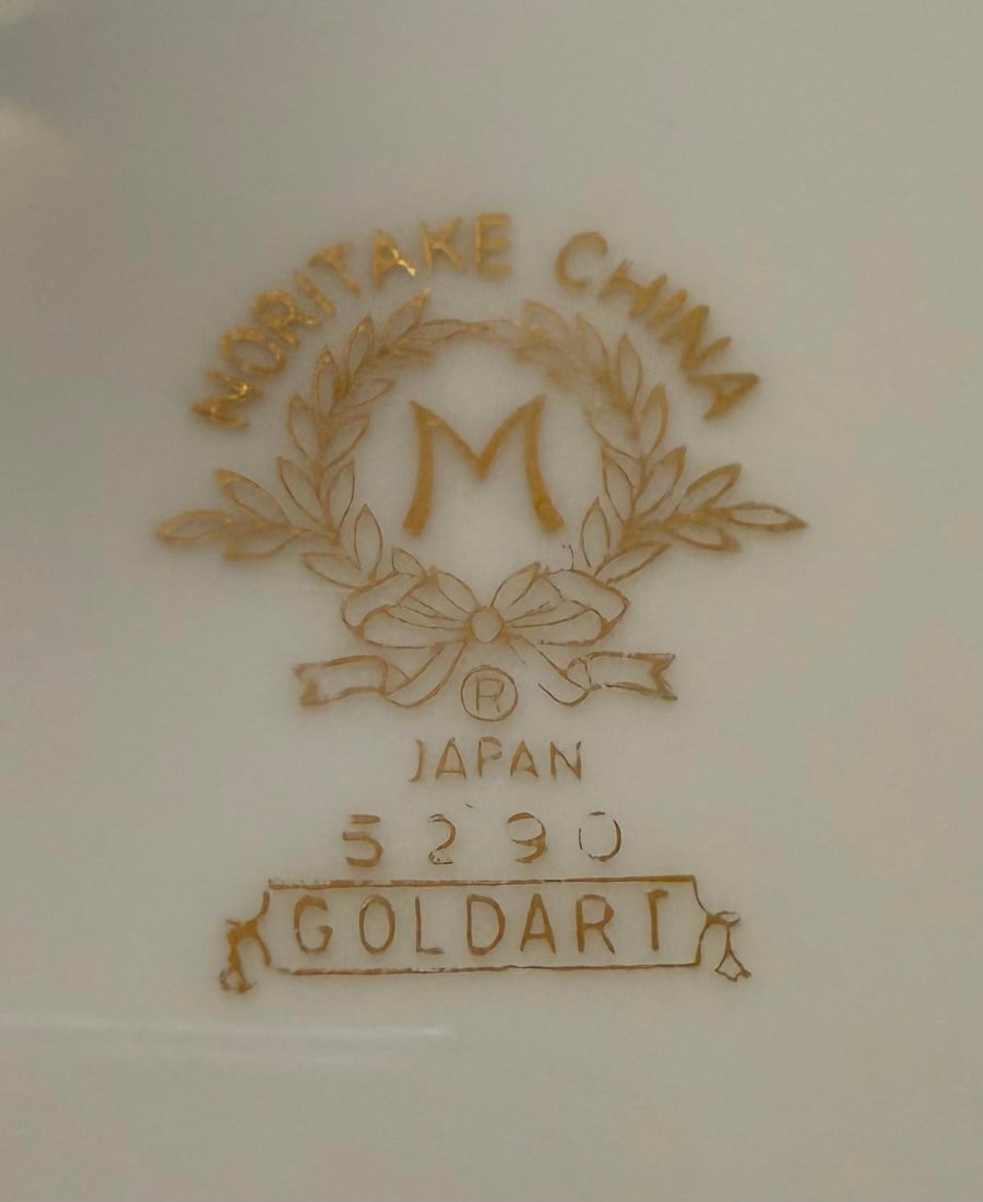 Mid 20th Century Noritake China Goldart Dishes - 22pcs - 2