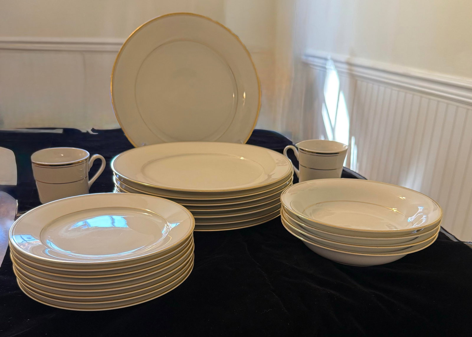 Mid 20th Century Noritake China Goldart Dishes - 22pcs - 6