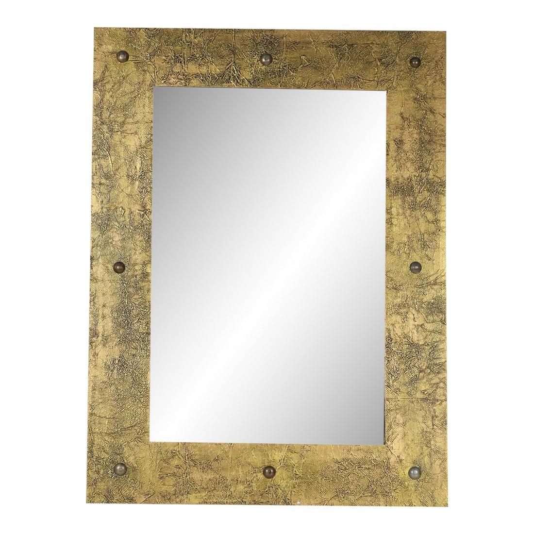 Antique Gold Finish Solid Wood 23" X 31" Vanity Mirror | Small Decorative Mirror | Handmade Wall Mir (1 of 4)
