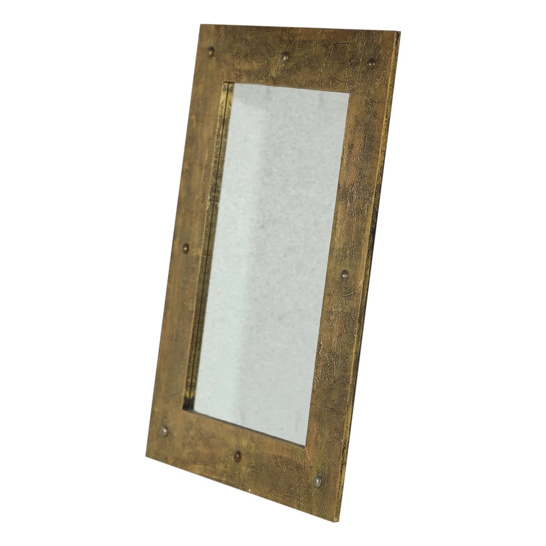 Antique Gold Finish Solid Wood 23" X 31" Vanity Mirror | Small Decorative Mirror | Handmade Wall Mir - 3