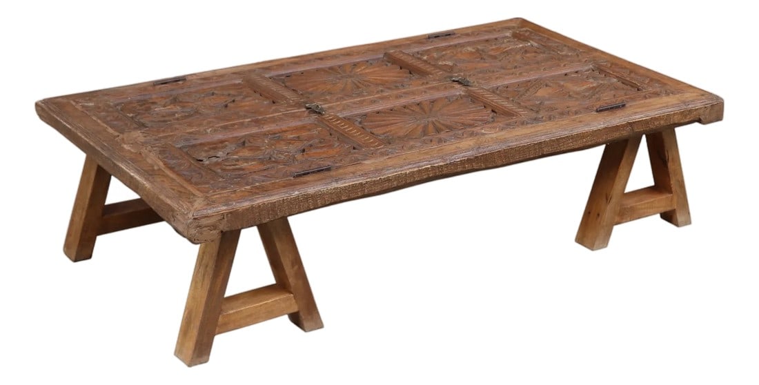1970s Rustic Brown Reclaimed Teak Wood Coffee Table – 1 Piece: Step into a room anchored by a story. Our Reclaimed Teak Wood Coffee Table is more than just a place to rest your morning coffee; it is a storied relic of the past, reborn to anchor your home with