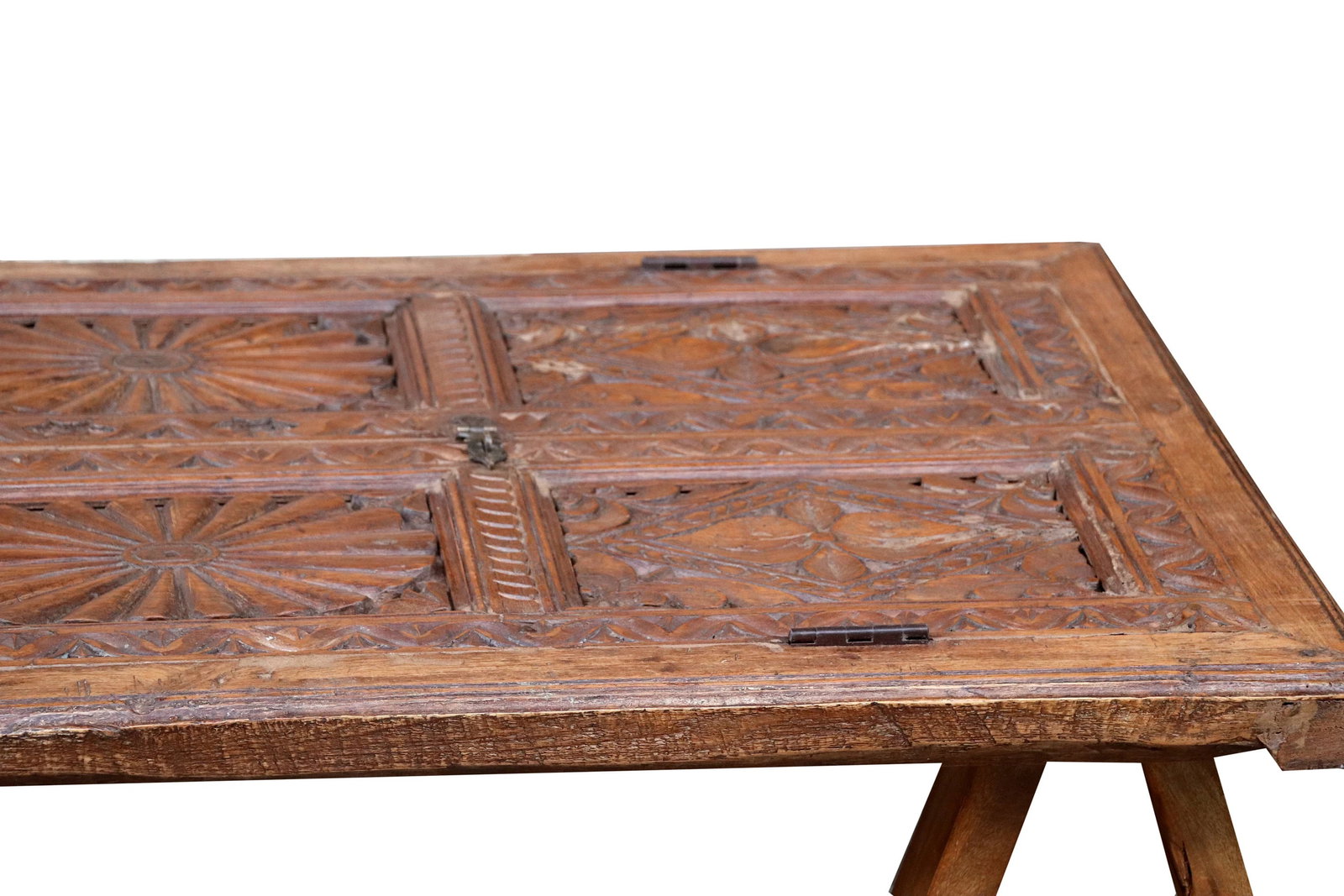 1970s Rustic Brown Reclaimed Teak Wood Coffee Table – 1 Piece - 3
