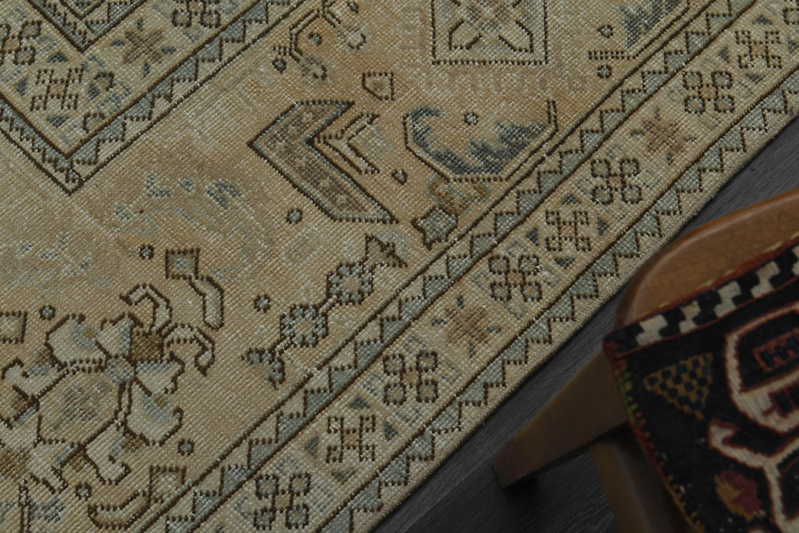 1970s Vintage Persian Handknotted Wool Brown Oversize Area Rug - 3