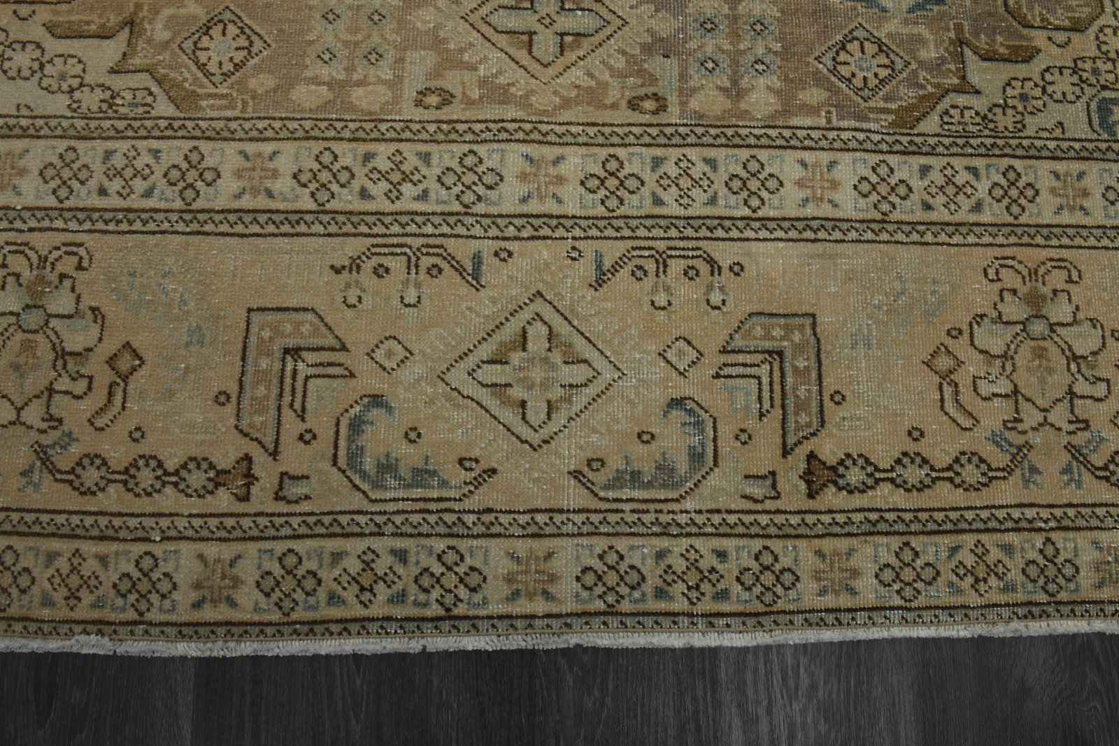 1970s Vintage Persian Handknotted Wool Brown Oversize Area Rug - 8